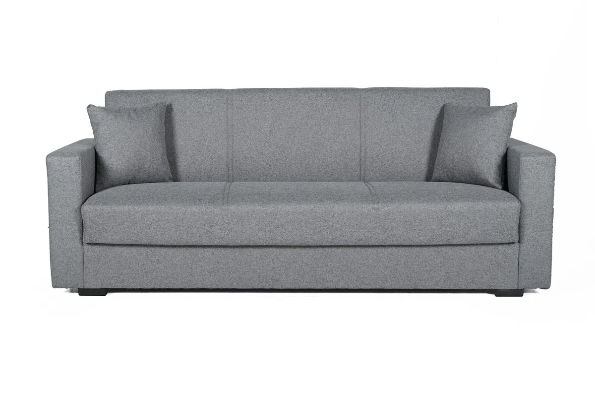 Arredo Stock Divano letto moderno Afrodite (Grigio, 3 posti) 212x80x87 cm | divano letto