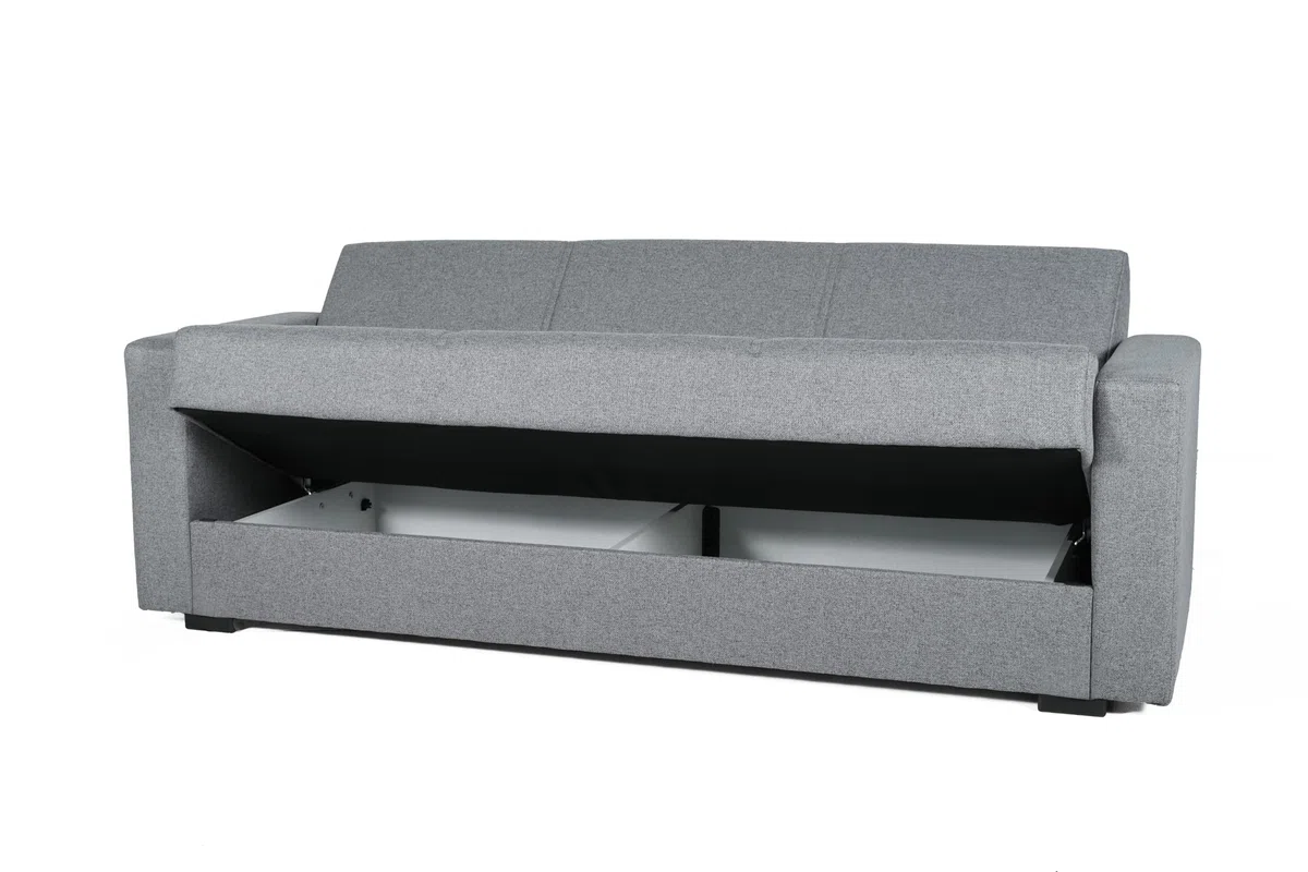 Arredo Stock Divano letto moderno Afrodite (Grigio, 3 posti) 212x80x87 cm | divano letto