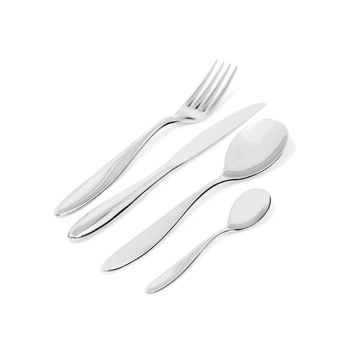 Alessi Mami SG38S24M Servizio Completo di Posate di Design 24 Pezzi in Acciaio Inox