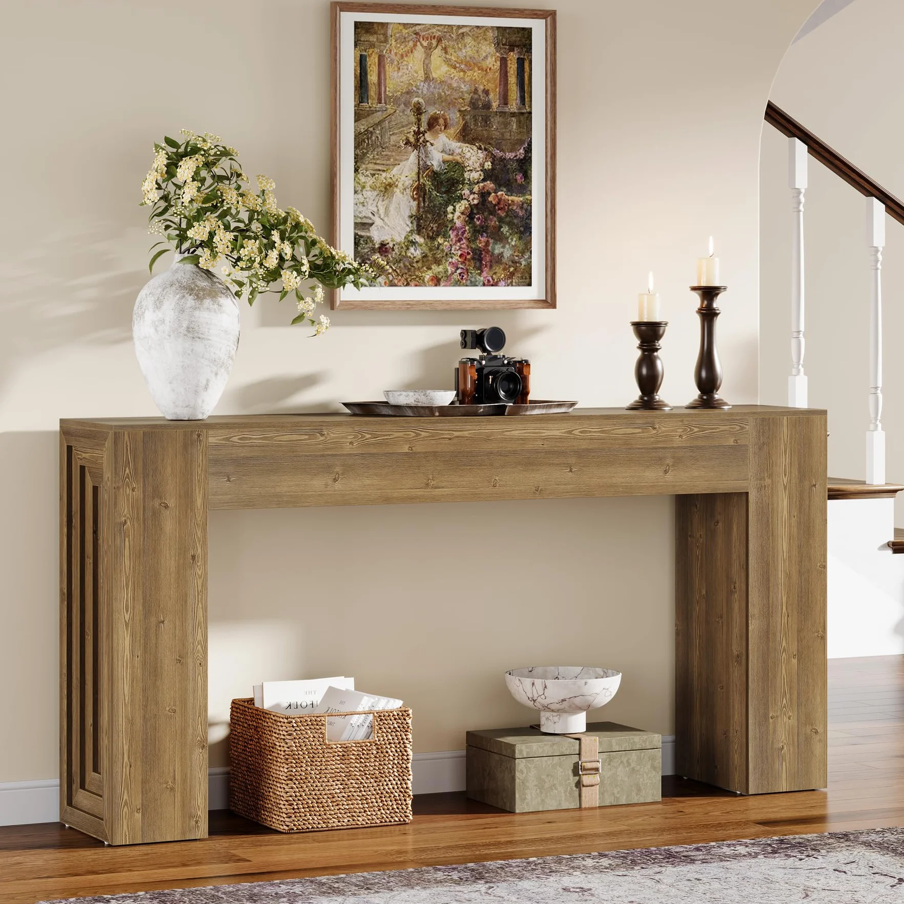 Tribesigns Tavolo consolle lungo 160 cm, ingresso rettangolare tavolo da corridoio dietro il divano, divano stretto lungo dietro il divano per soggiorno, corridoio, ingresso, foyer