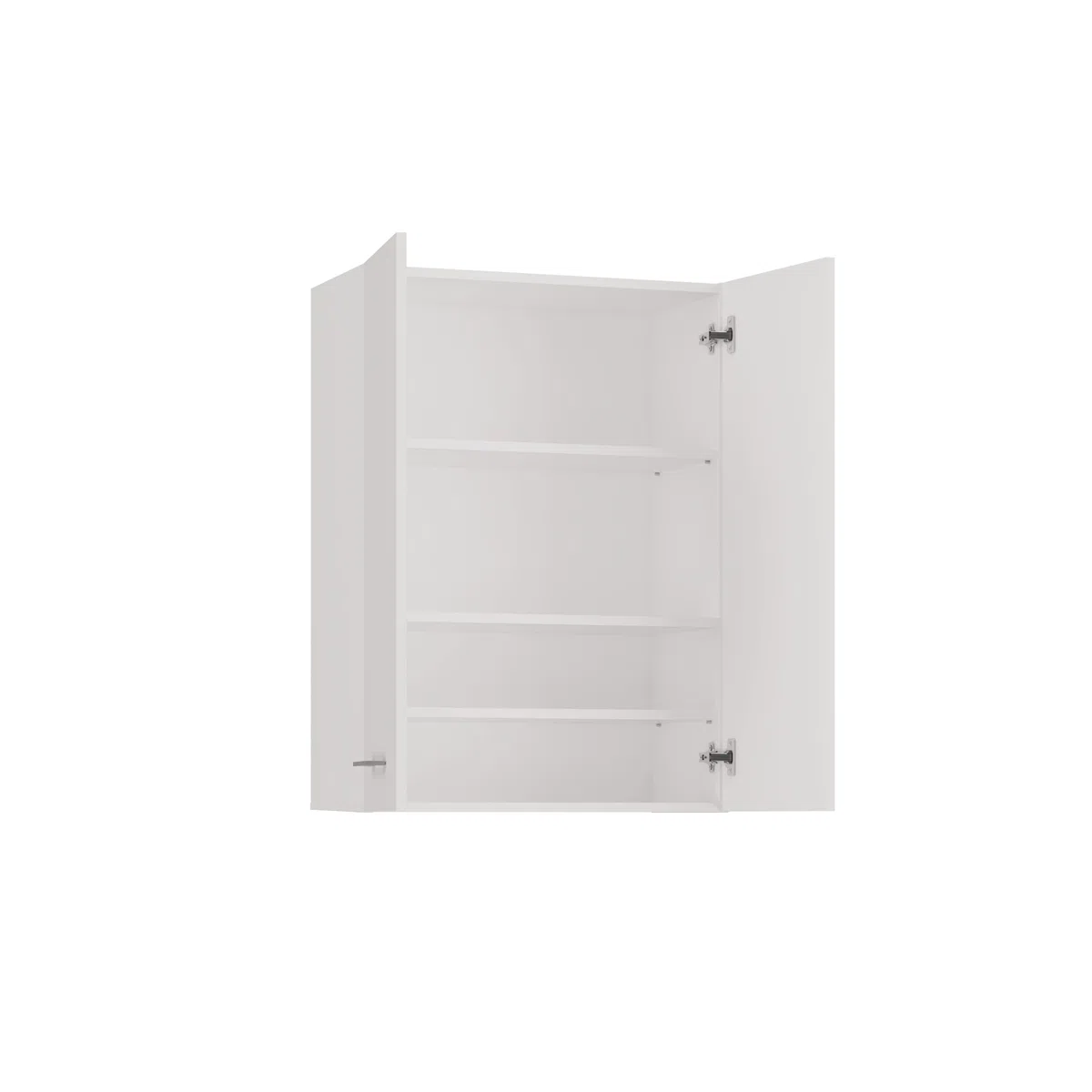 CDF Mobile Bagno Pensile Sospeso Sopra Lavatrice Scaffale a Muro con Ante Lunghe 4 Ripiani Chiusi Lavanderia 64 x 90 x 30 cm - Bianco