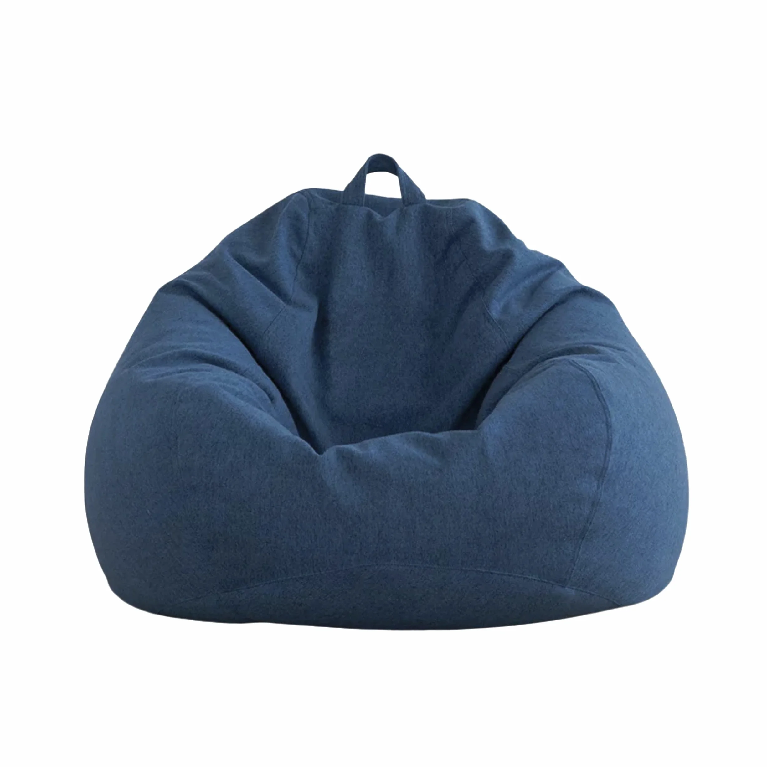 Pouf con imbottitura in perle EPS, poltrona relax, cuscino da pavimento, Bean Bag (blu navy, 100 x 120 x 50 cm, 300 l)