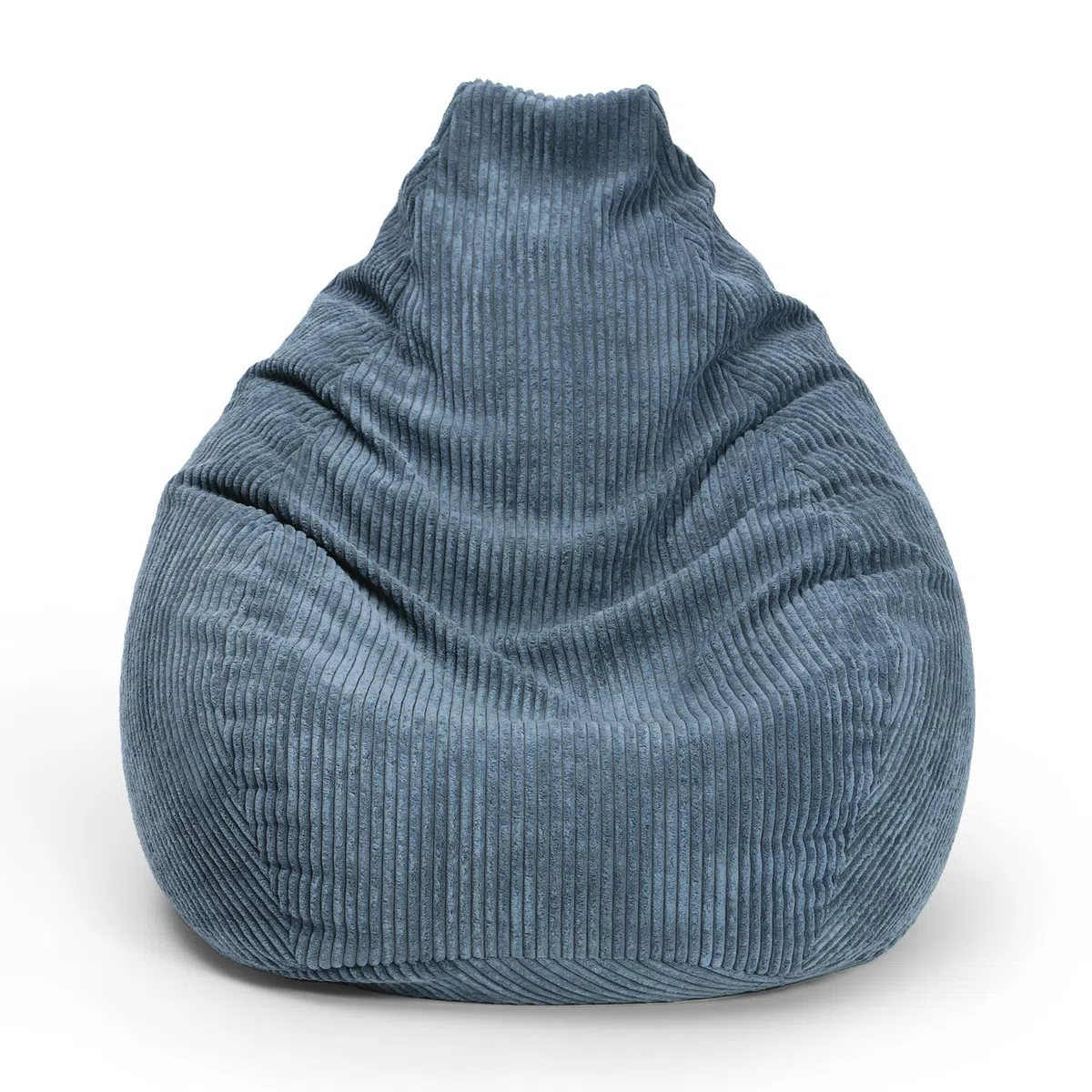 Lumaland Poltrona da gioco XXL in velluto a coste | Poltrona da gioco per adulti e adolescenti | Confortevole Bean Bag 135 x 100 cm [blu scuro]