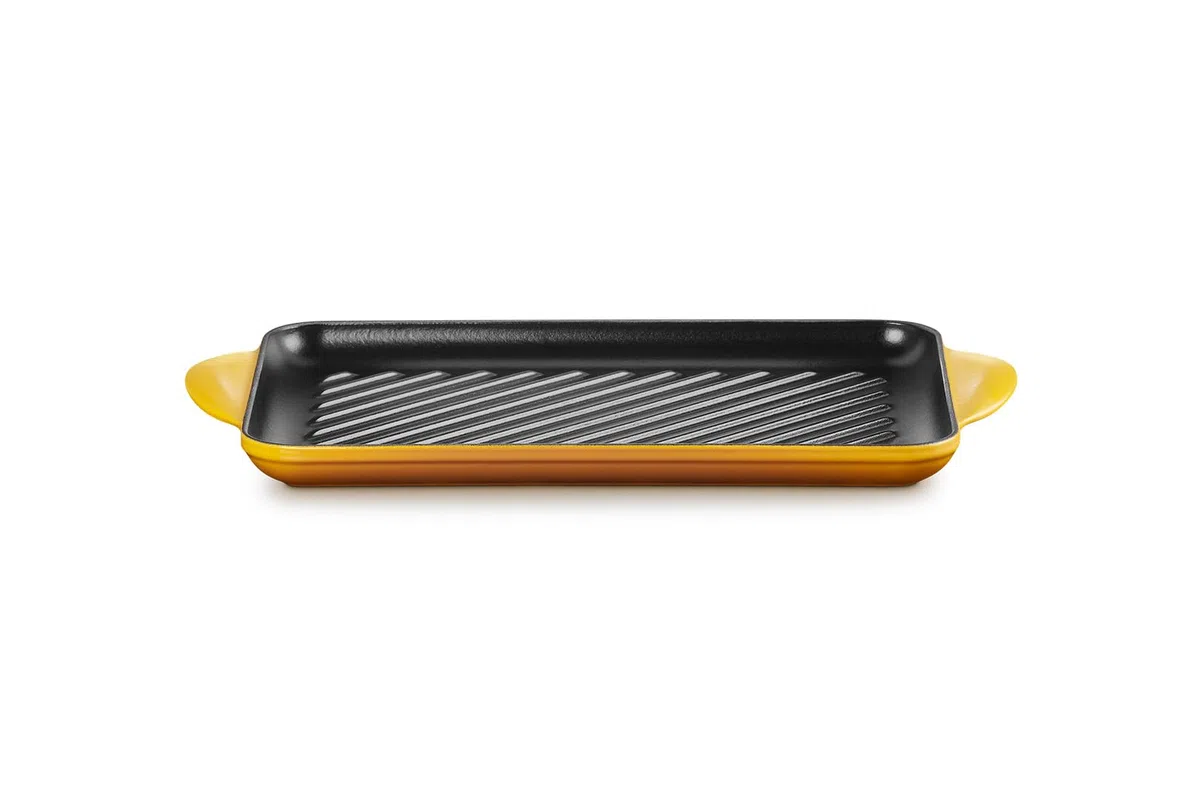 LE CREUSET Grill rettangolare Tradition in ghisa vetrificata, 32 cm, Nectar, 20202326720460