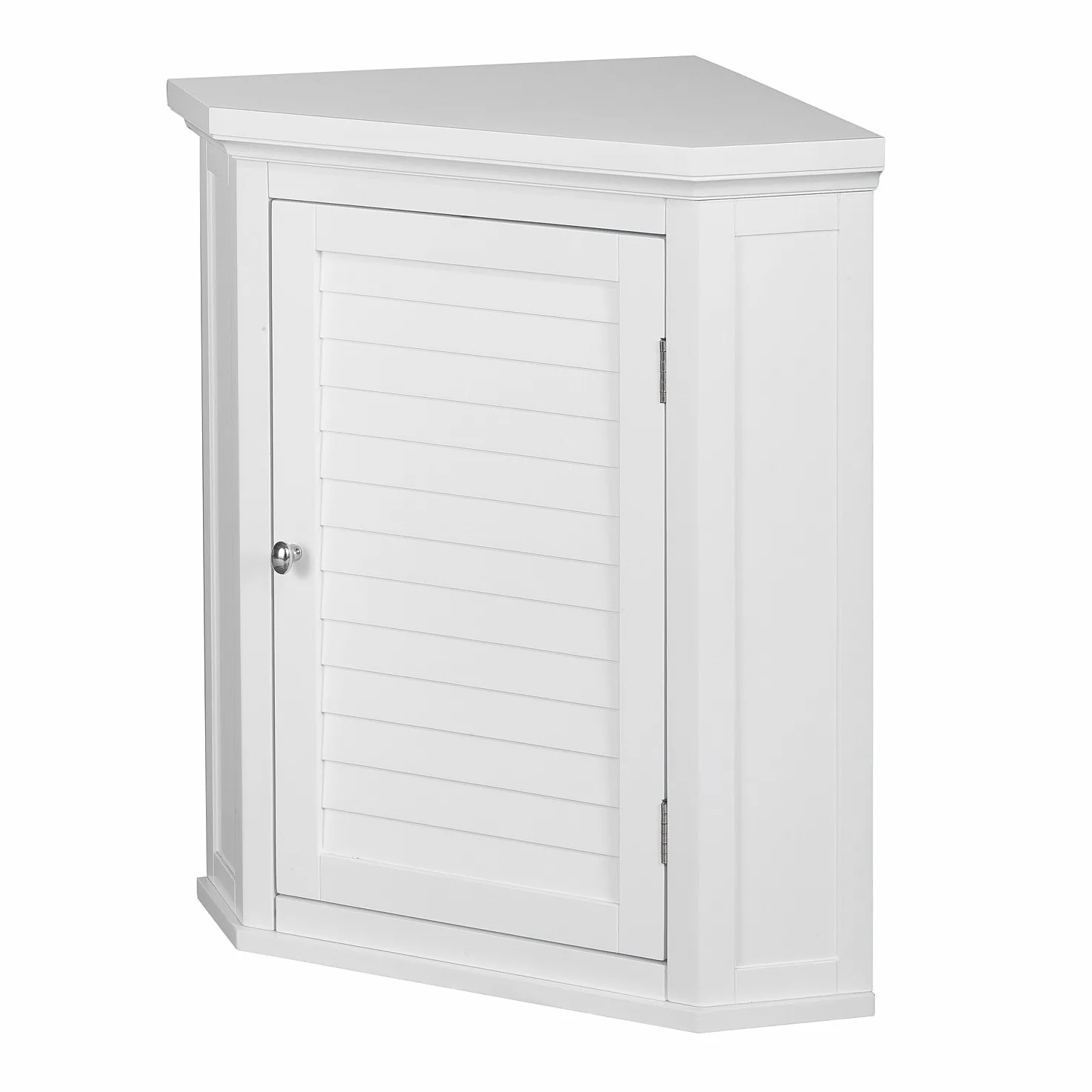 Versanora Armadio a muro in legno ad angolo per bagno, MDF, bianco, 57,15 x 38,1 x 60,96 cm
