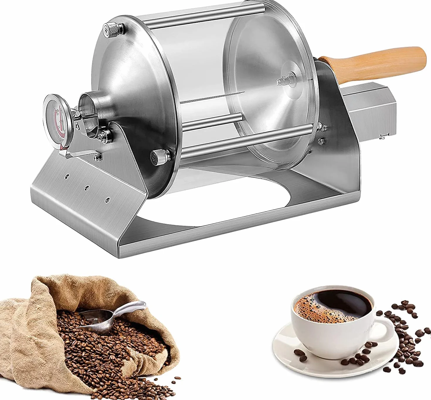 Macchina per la torrefazione del caffè a gas, tostapane per chicchi di caffè, tostatrice per nocciole per caffetteria o uso domestico