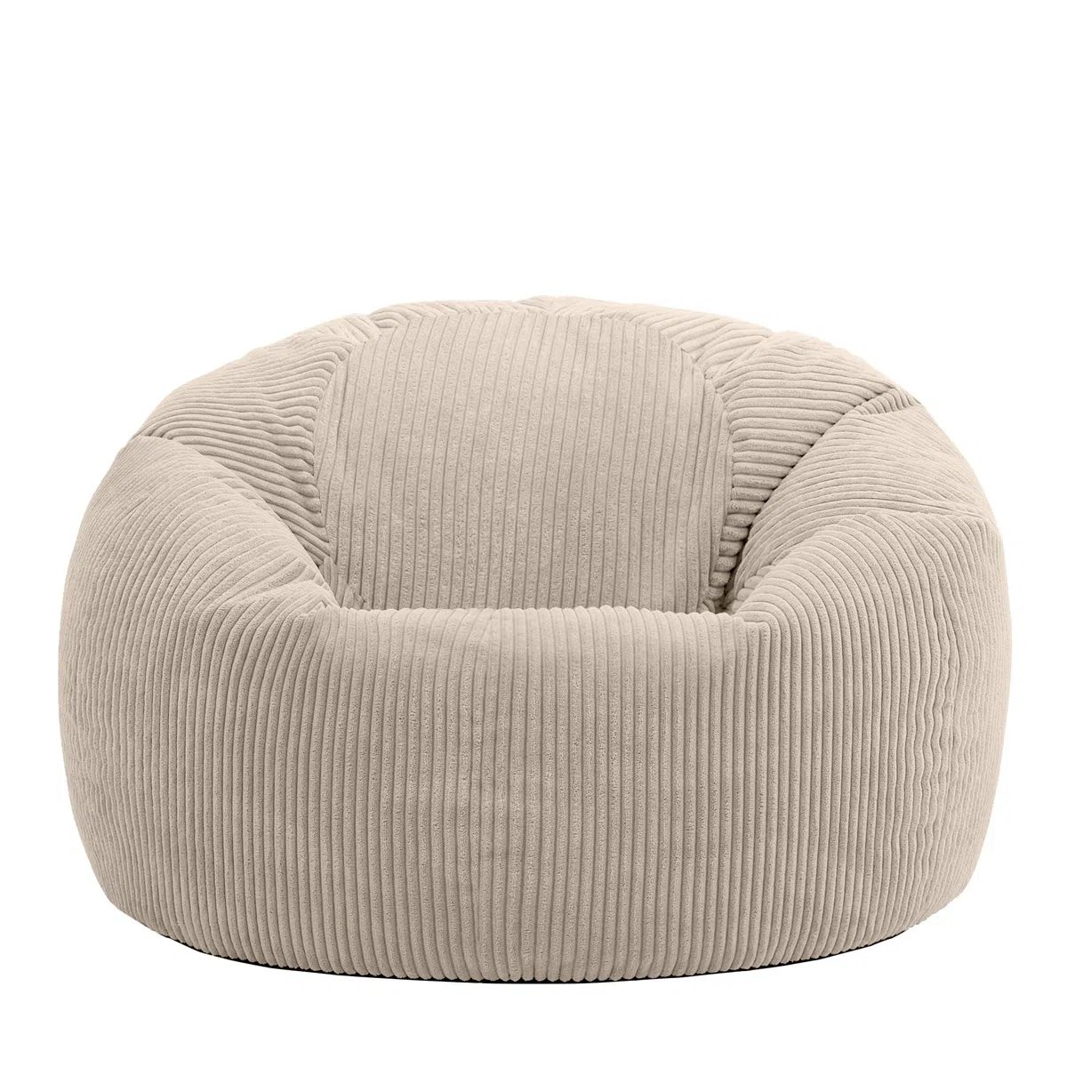 icon Classico Poltrona Sacco, Beige, Velluto a Coste, Pouf Poltrona con Riempimento Incluso, Pouf Sacco, Camera da Letto, Soggiorno, Mobili Soggiorno