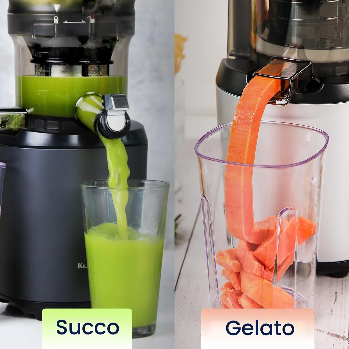 Kuvings AUTO6 Slow Juicer | Estrattore frutta e verdura | spremiagrumi elettrico | 1,7L | Facile pulizia | Senza BPA | 200W (KHS-660SE)_Blu navy