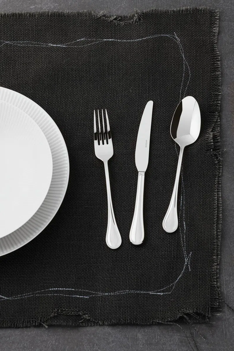 Sambonet Royal 52563-G2 - Set di Posate da Tavola monoblocco in acciaio inox 18/10, per 12 persone, 48 pezzi: 12 forchette, 12 cucchiai, 12 coltelli, 12 cucchiaini da tè