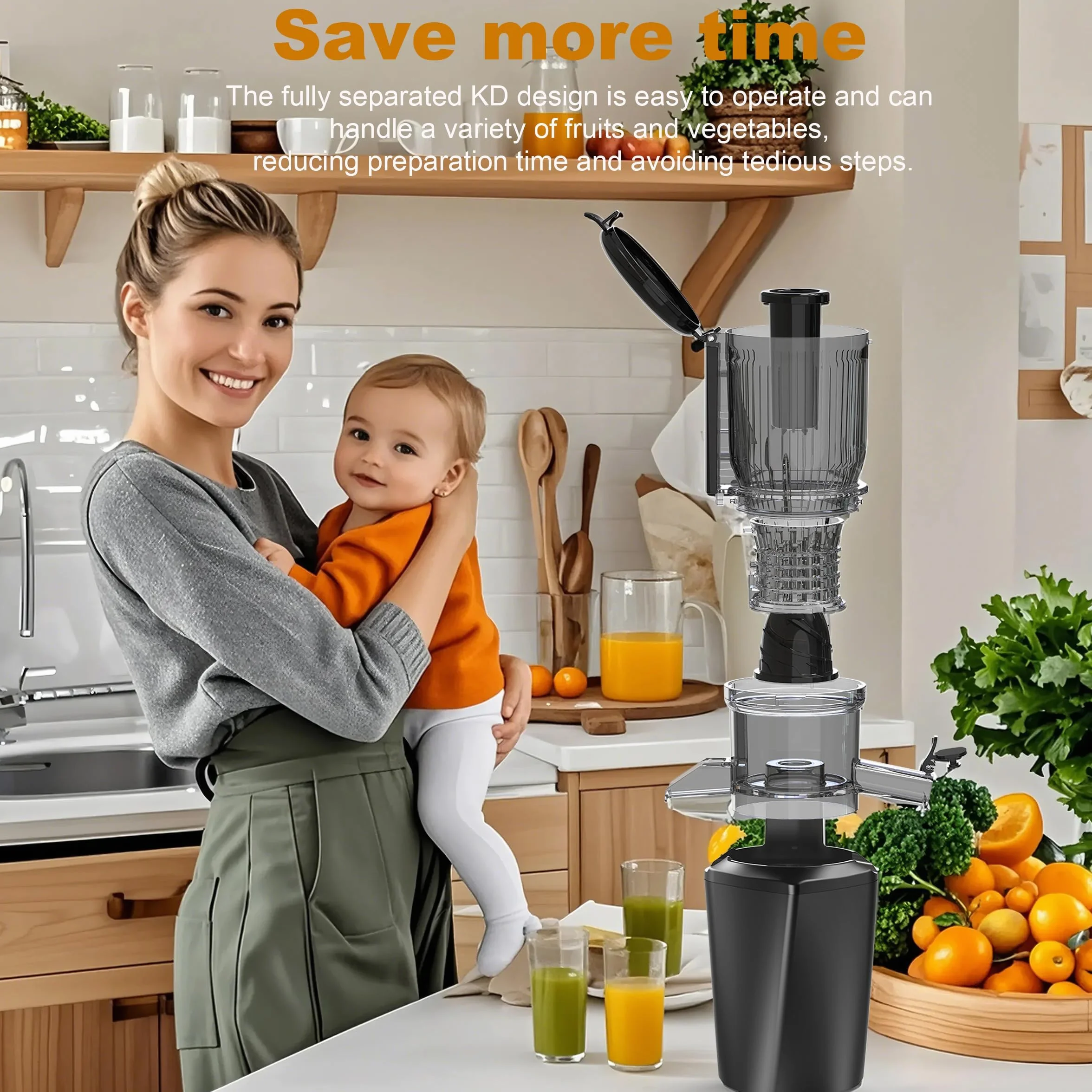 Gli spremiagrumi sono la scelta ideale per bevande sane che ricevono sostanze nutritive, supportano una dieta varia e sono sicuri e innocui (Nero)