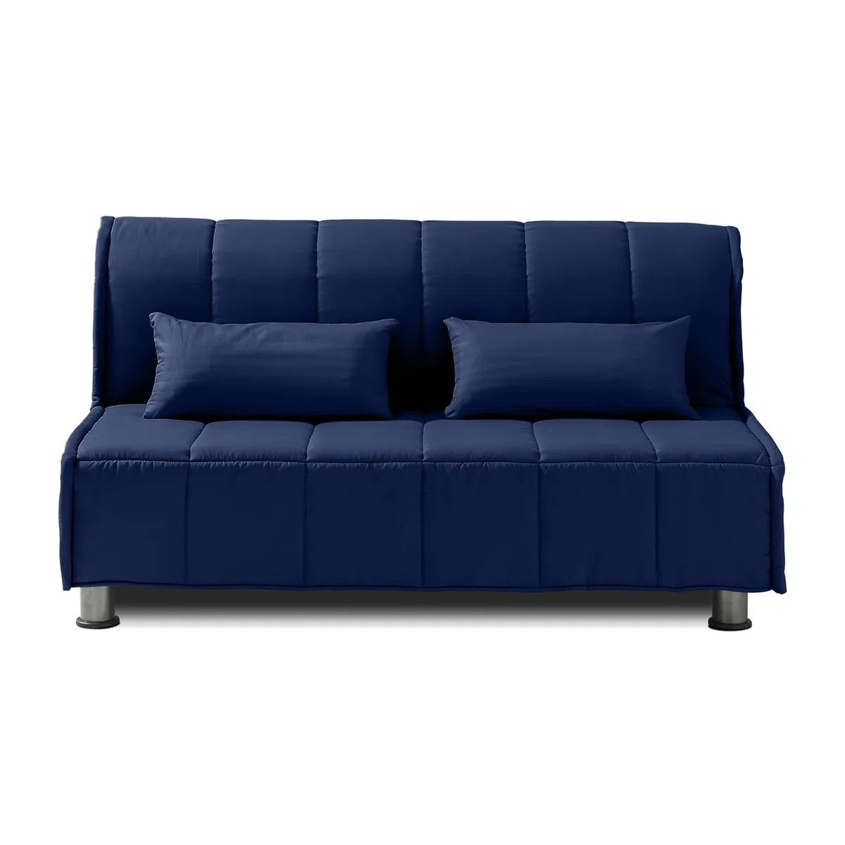 EVERGREENWEB - Divano Letto 3 Posti con Materasso Matrimoniale 160x190 Ortopedico, Prontoletto RICHIUDIBILE con Rivestimento SFODERABILE e Lavabile, Coppia Cuscini SUPERSOFT Abbinati color Blu EVENING