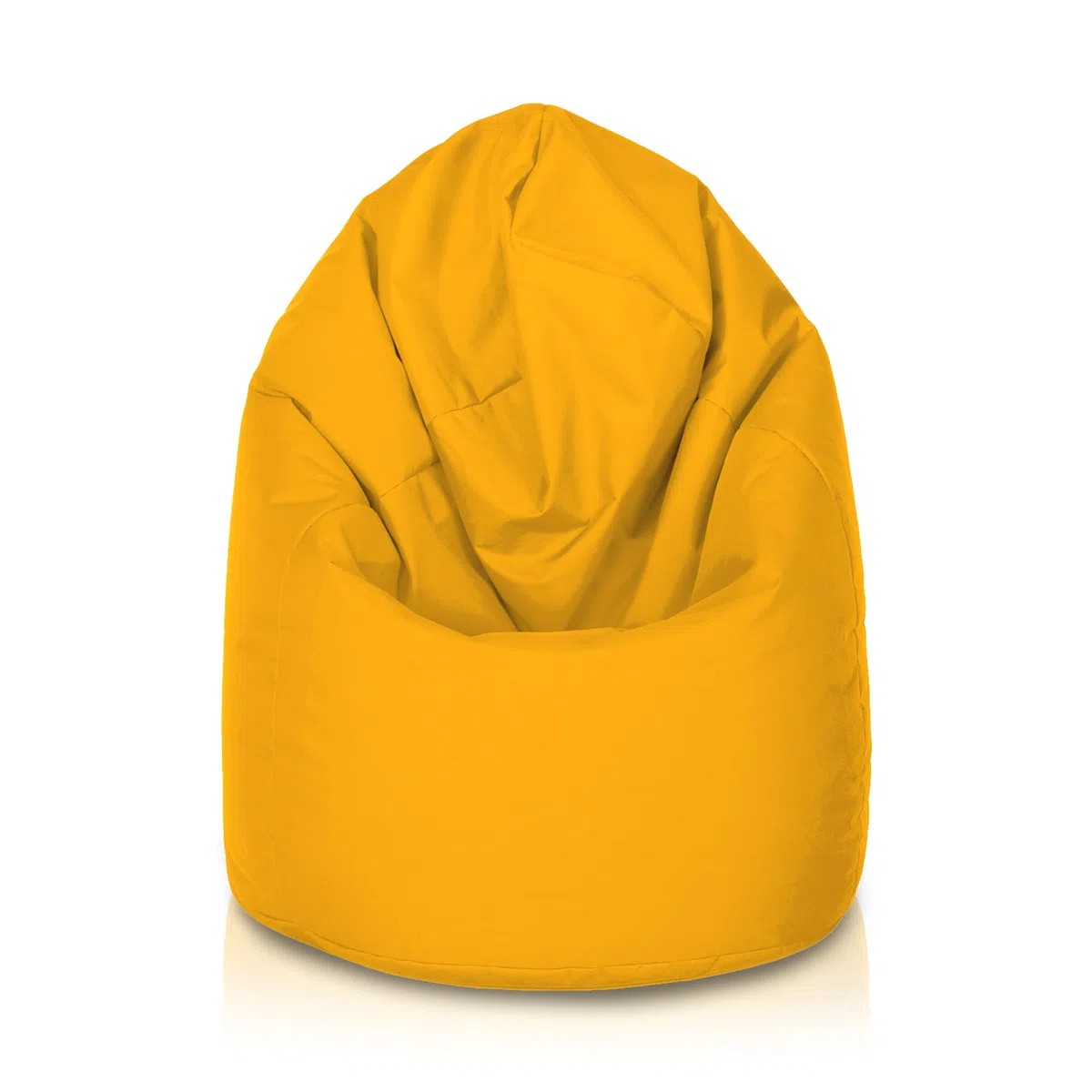 Bepouf - Pouf a Sacco Morbido in Poliestere con Imbottitura in Palline di Polistirolo, Poltrona a Sacco Adatta per Camera e Salotto - Dimensione Mega 135x85, Colore Giallo