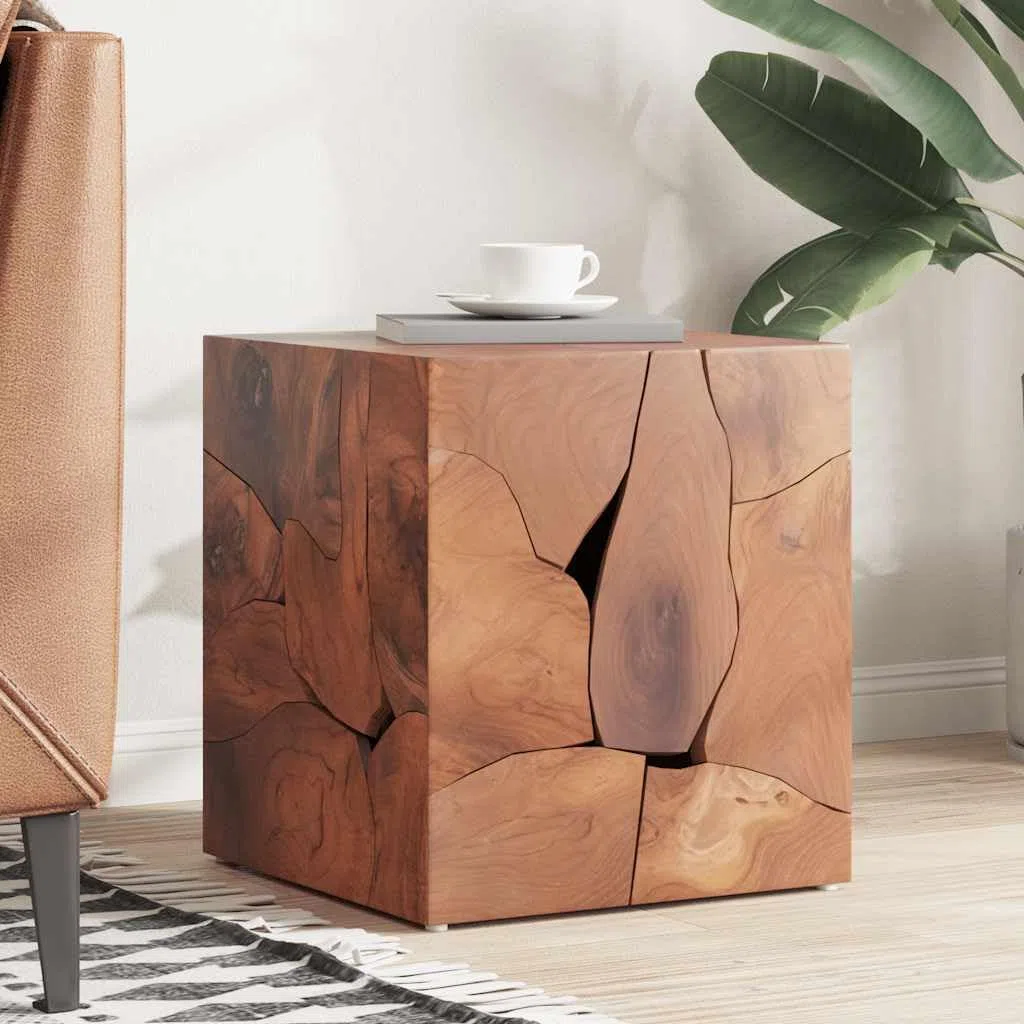 Generico Sgabello in Legno Massello di Teak,Marrone,13.65kg,243472