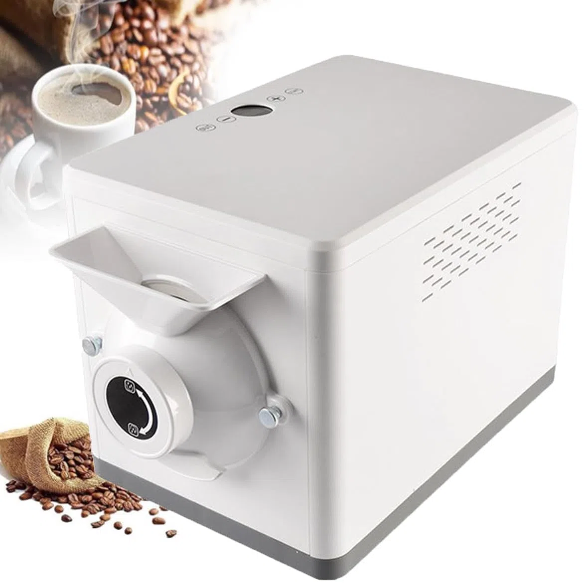 Tostatrice elettrica per caffè da 1500 g, Tostatrice per caffè per uso domestico, Tostatrice elettrica per chicchi di caffè con temperatura regolabile da 0 a 250 ℃, per la cottura dei chicchi