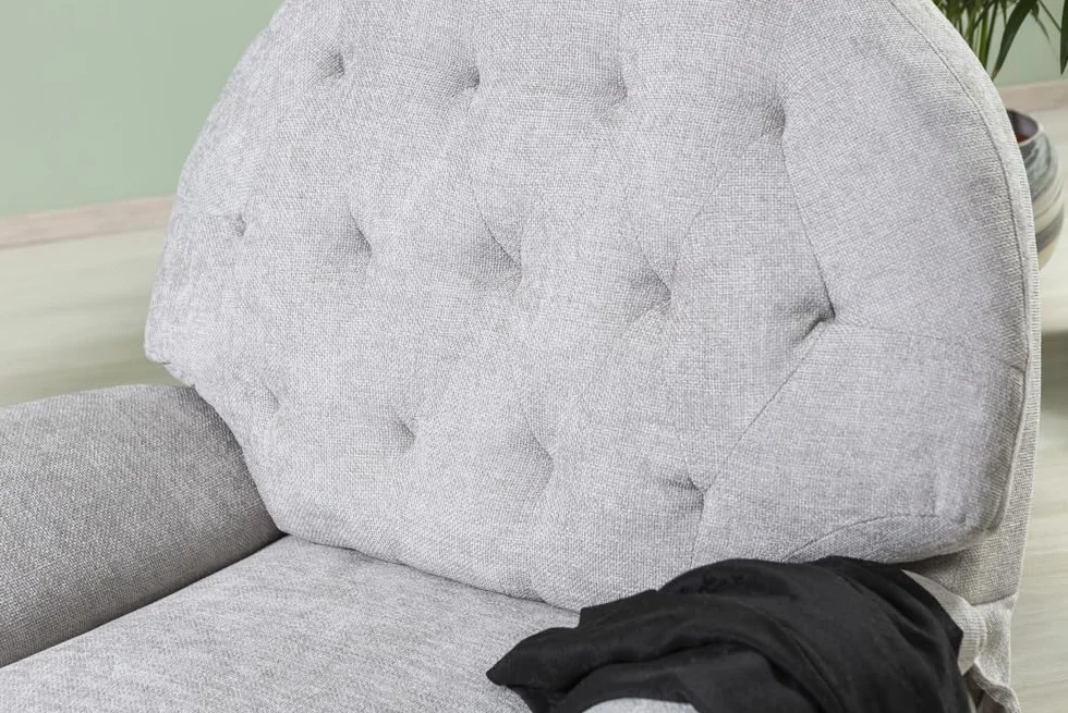 Poltrona Relax Manuale 3 Posizioni Girevole, Rotante e a Dondolo per Soggiorno, Anziani e TV, Stile Moderno - Pina (Grigio Perla)