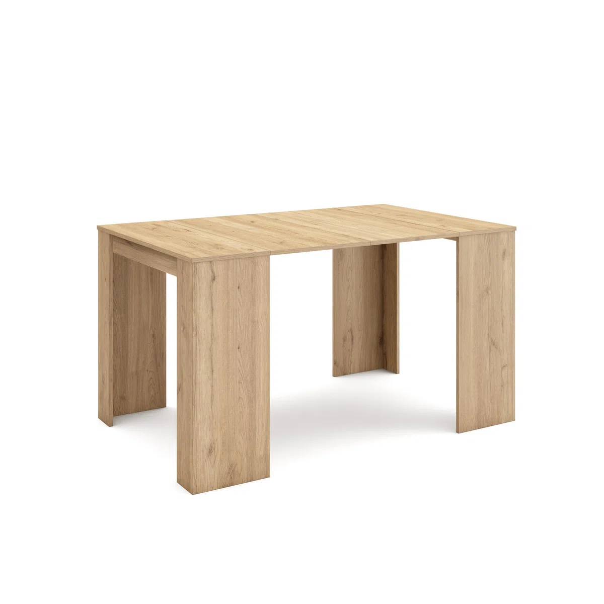 Skraut Home | Consolle allungabile | Tavolo consolle allungabile | 140 | Per 6 persone | Tavolo da pranzo | Stile moderno | Rovere