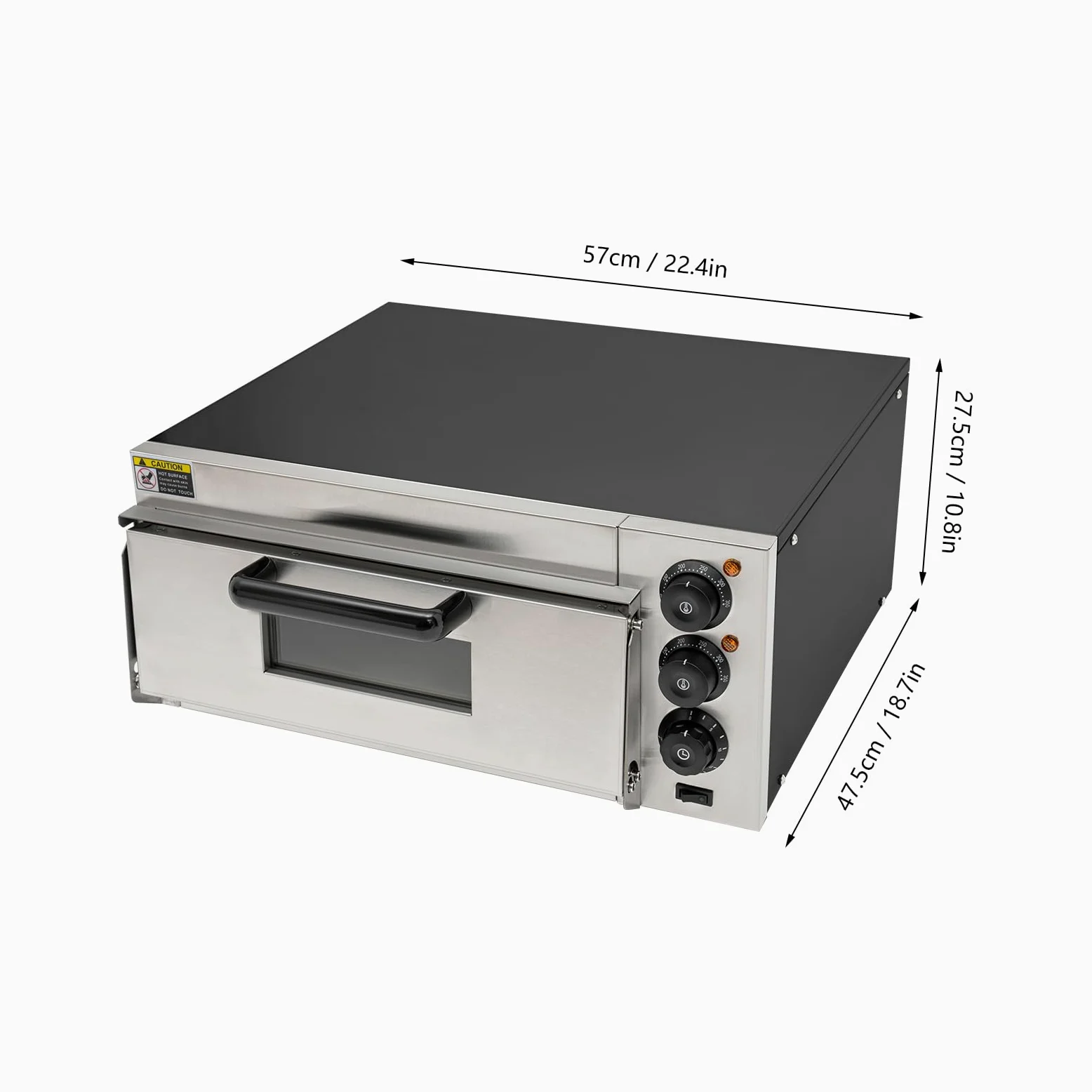 Forno elettrico per pizza per piano di lavoro, 2000 W forno per pizza commerciale,Può essere utilizzato per cuocere pizze, snack, salatini e cibi al forno.