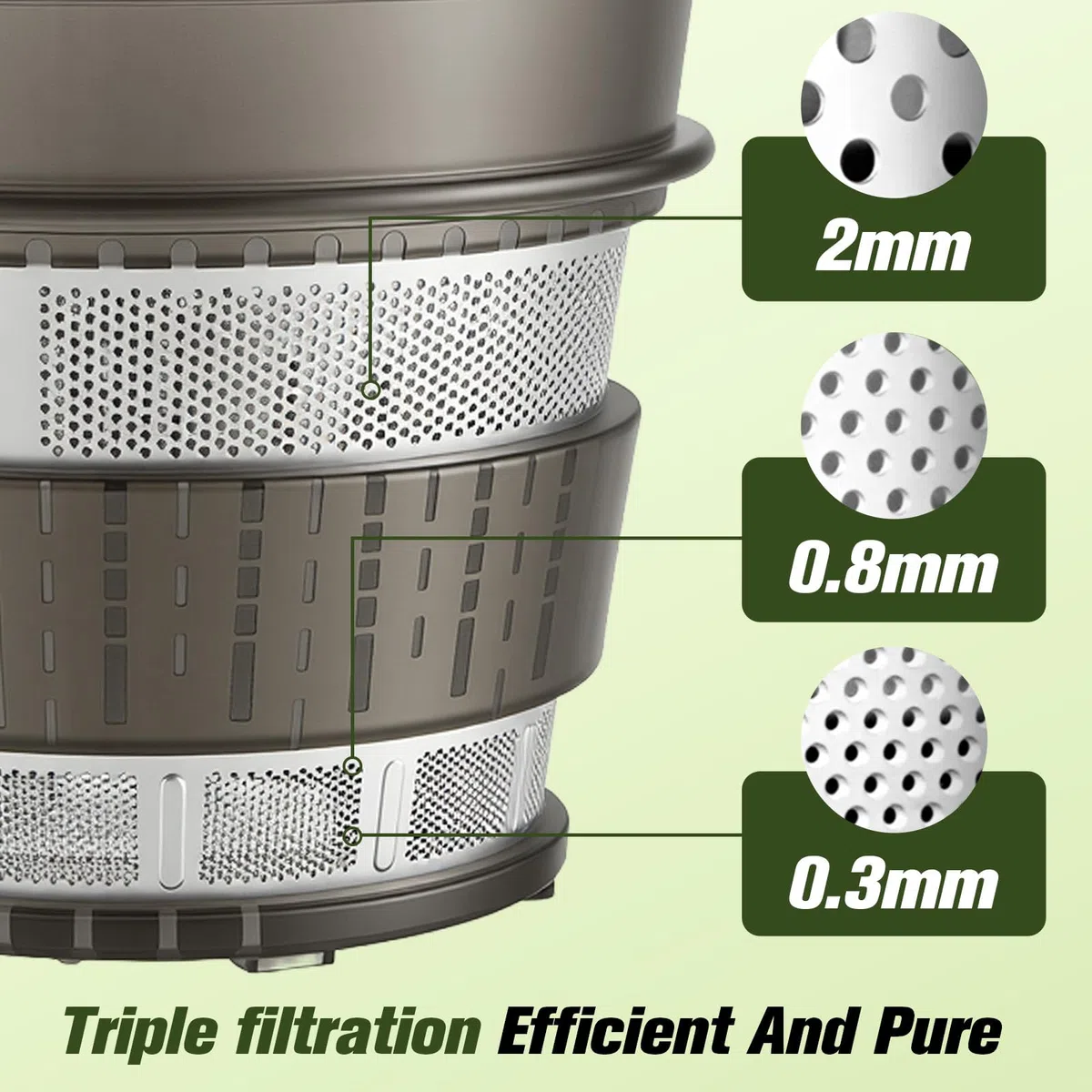 Estrattore Frutta e Verdura a Freddo, Grande Imboccatura 140 mm, Slow Juicer 400W con 3 velocità e Funzione Inversa, Estrattore di Succo con Separazione Polpa e Succo, Regolazione umidità