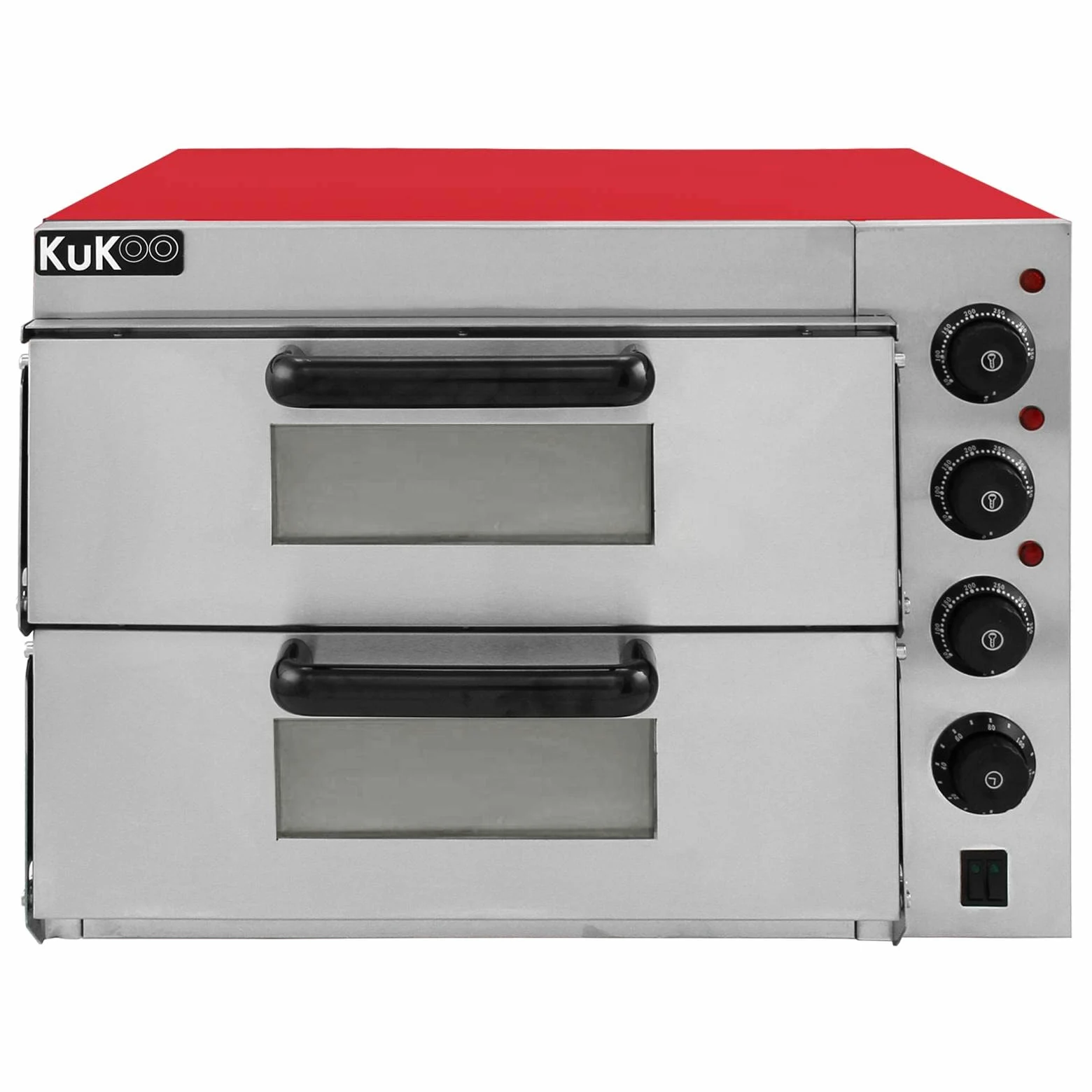 Kukoo - Forno Elettrico Professionale a Doppio Ripiano per Pizza da 40cm