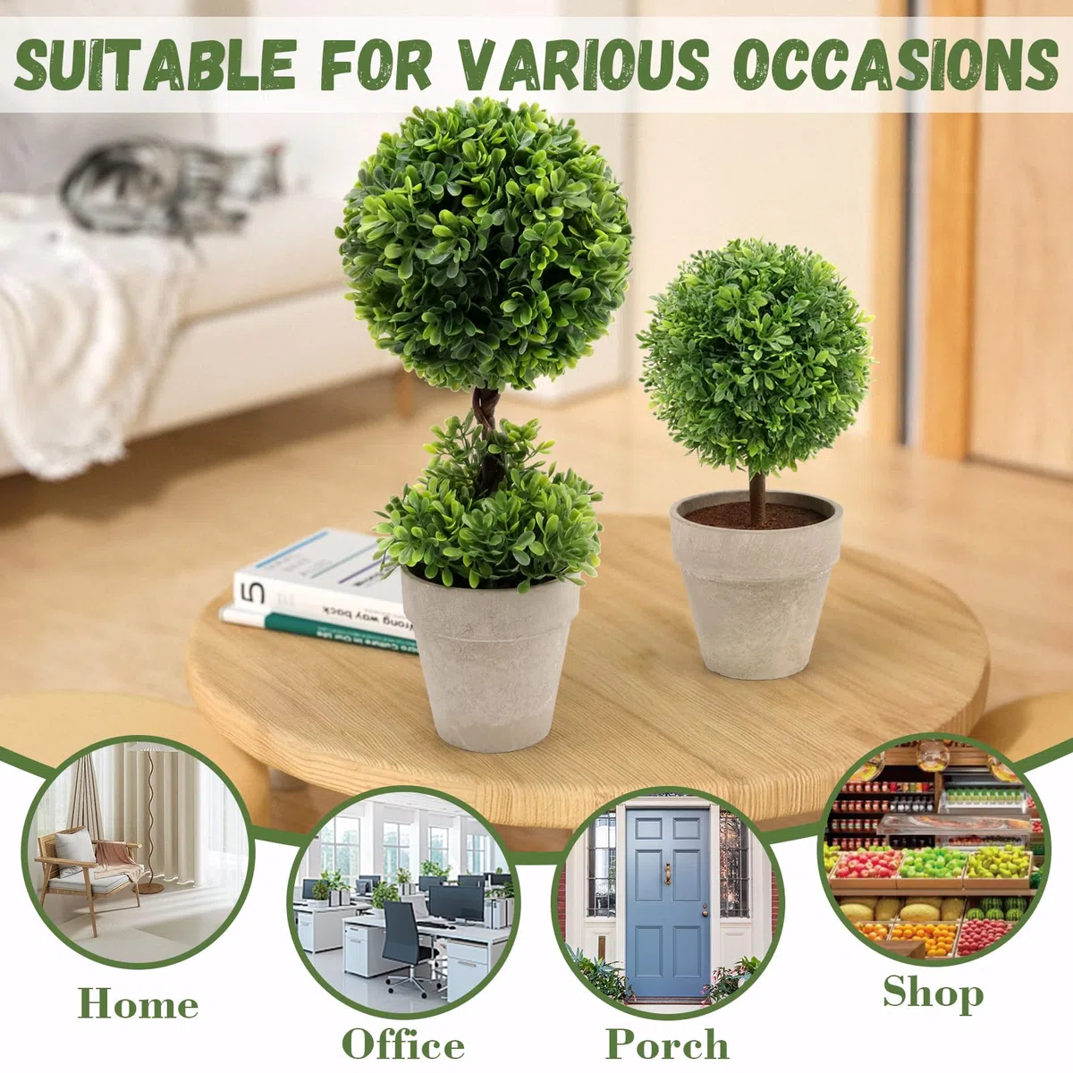 40,6 cm realistica Magnolia erba palla bonsai ornamento finto verde grande modello in vaso artificiale simulazione pianta decorazione portico partito