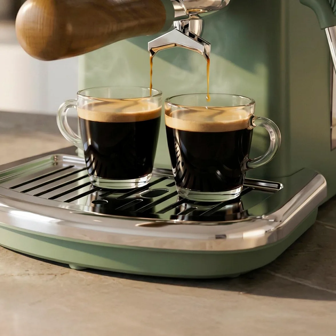 Cecotec Macchina per Caffè Espresso Power Espresso 20 Tradizionale Grind. 1500W, Macinacaffè 20 Livelli, 20 Bar, PID, Thermoblock, Steamer, Cold Brew, Caffè Macinato Fresco con Sempre Crema Perfetta