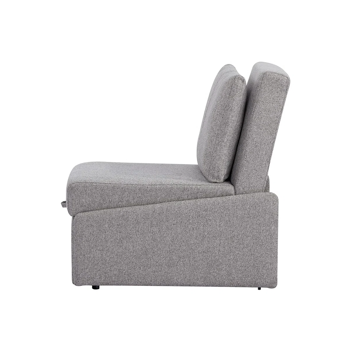 EVERGREENWEB - Poltrona Pouf Letto Singolo con Materasso e Cuscino INCLUSO, Prontoletto Salvaspazio Pieghevole, Pouf Poggiapiedi, Ottomano, Comodo Schienale Regolabile e Tasca Laterare | SOFY (Grigio)
