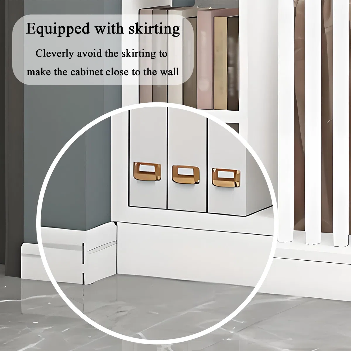 Colonna divisoria per ingresso dal pavimento al soffitto - Divisorio indipendente con ripiani, facile da montare, decorazione indipendente per camera da letto e ufficio (A White+White, 120cm/47.2in)