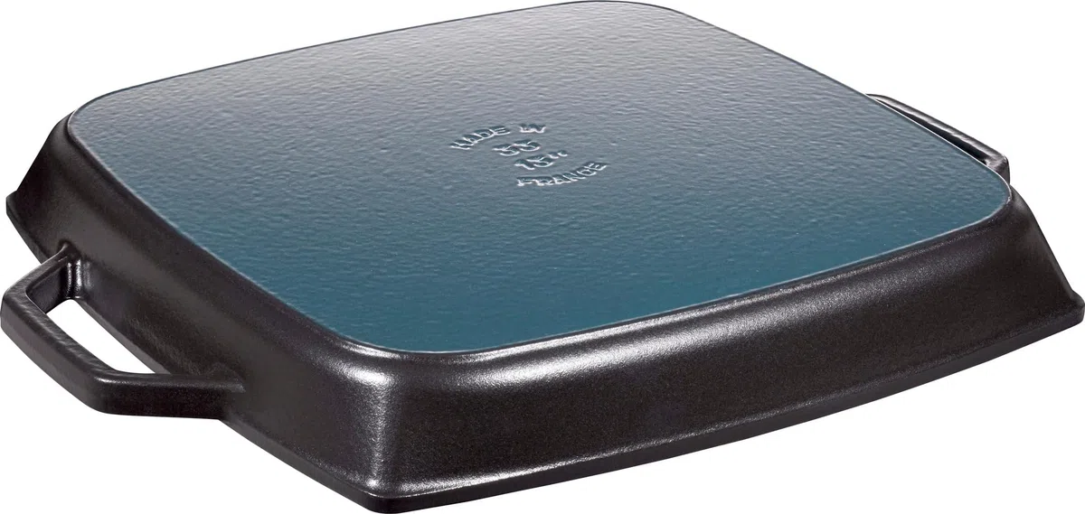 Staub 40511-783-0 Grill Pans Bistecchiera Rettangolare con Due Manici, 33 x 33 cm