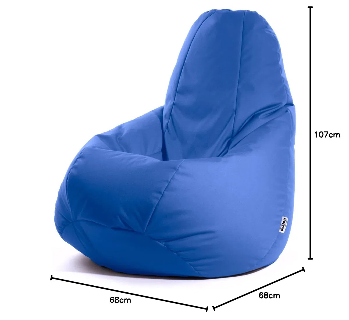 Avalon - Pouf Bambini Jive Deluxe Sfoderabile Super Resistente, Puff Poltrona per Sedersi Antimacchia, Pouf Sacco in Tessuto Antistrappo Impermeabile e Lavabile, Made in Italy(68x107cm-Blu Royal)