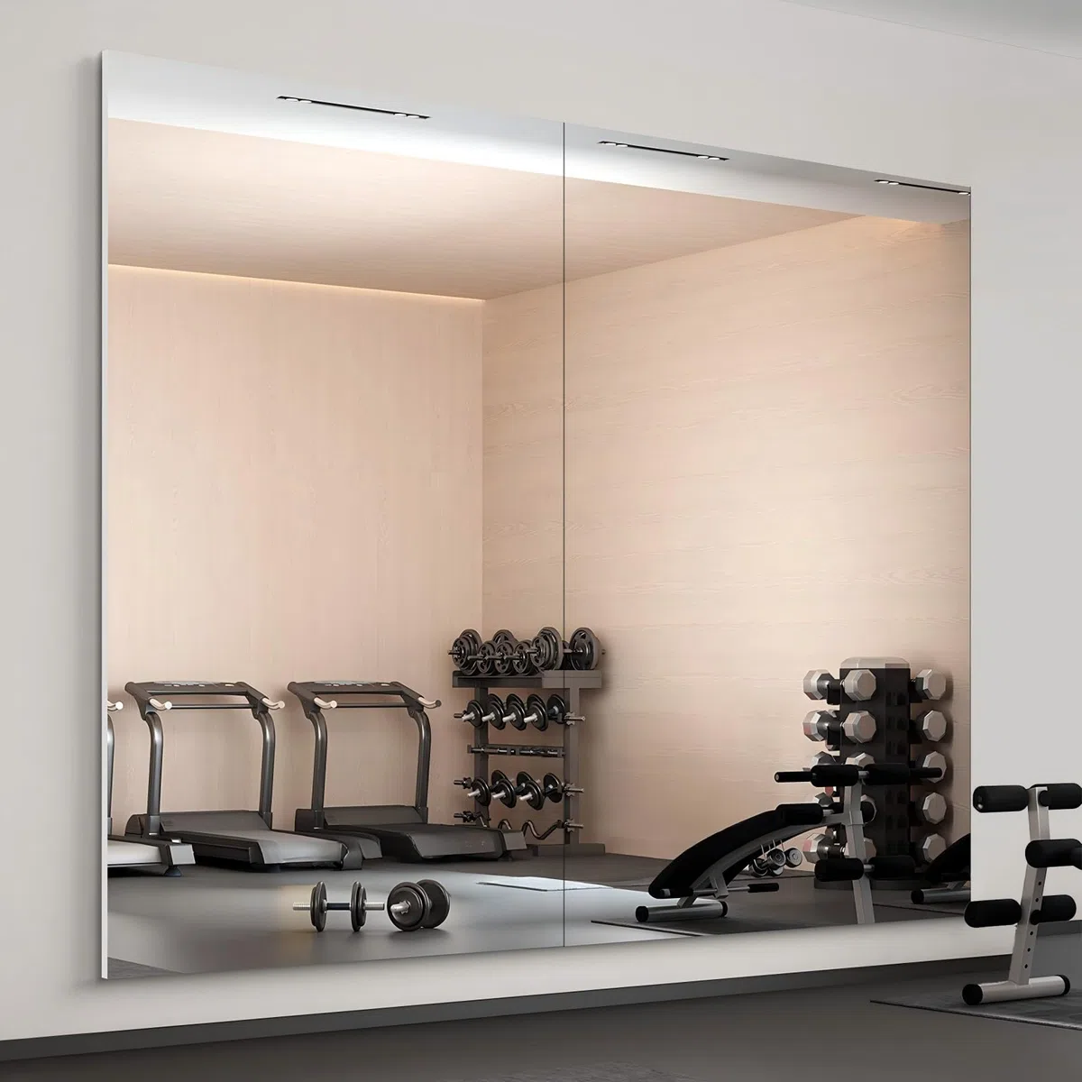 brisafe Specchio da Palestra per Casa, 2 Pezzi 180 x 100 cm, Grande Specchio Senza Cornice Montabile a Parete, Specchi a Figura Intera per Casa, Palestra, Garage e Camera da Letto