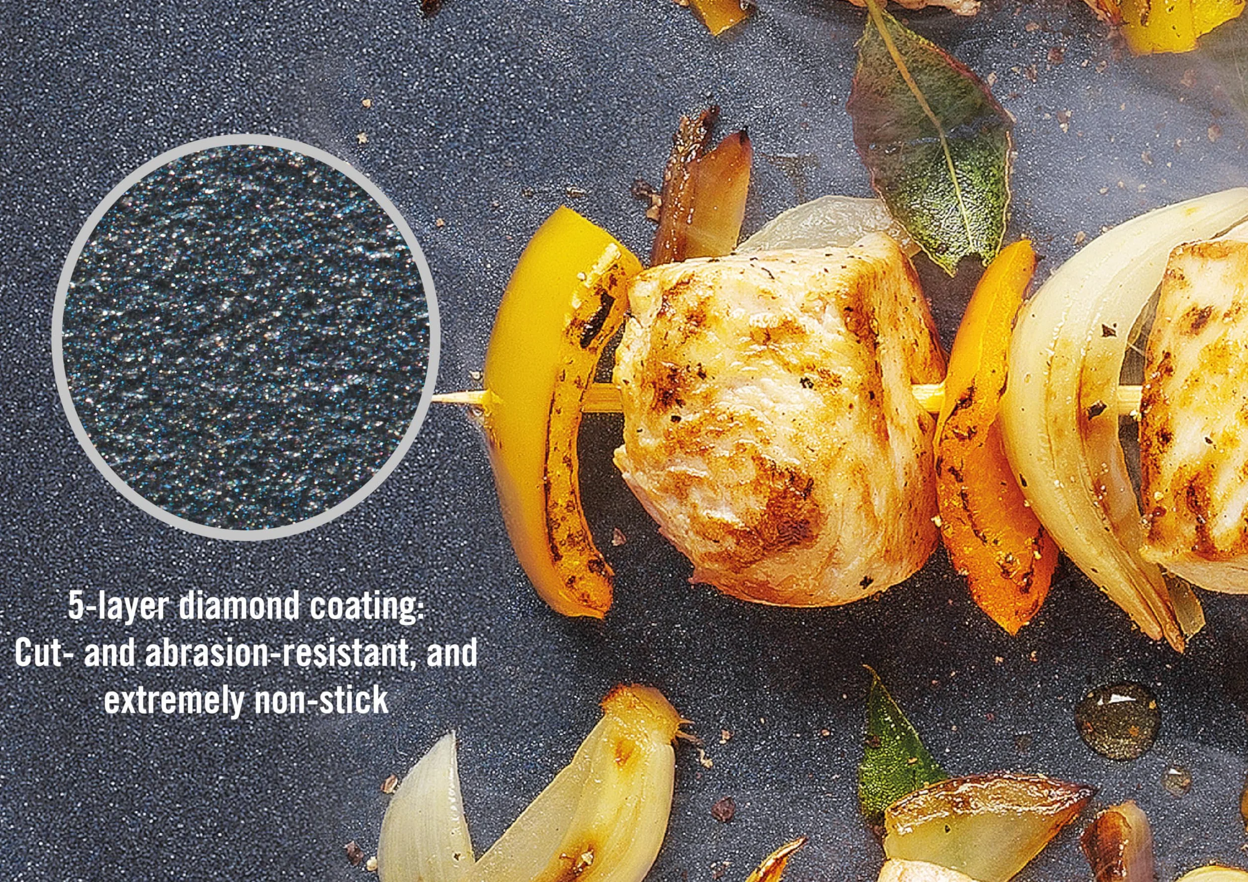 Woll Diamond Lite - Padella per crêpe induttiva, Ø 26 cm, con Manico Rimovibile, Adatta per Tutti i Piani Cottura, Alluminio pressofuso, Rivestimento Antiaderente, Resistente al Forno, Antracite
