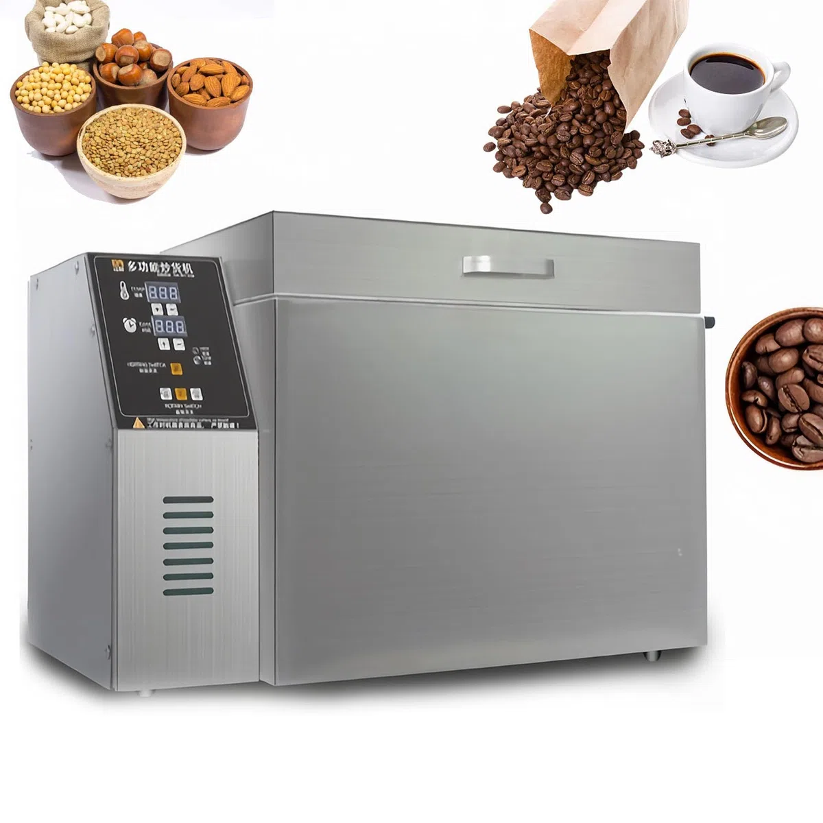 Macchina Tostatrice Completamente Automatica, Macchina Tostatrice per Chicchi di caffè, Macchina Tostatrice Elettrica per Noci con Tubo di Riscaldamento in Acciaio Inossidabile.,Type5
