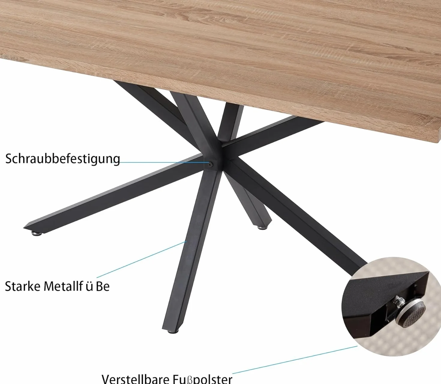 GrandCA HOME Set Tavolo e Sedie da Pranzo da 5 Pezzi, Tavolo Quadrato da 140 cm, 4 Sedia Imbottita in Lino, Adatto per Cucine, Sale da Pranzo e Soggiorni (Legno Chiaro + Marrone)