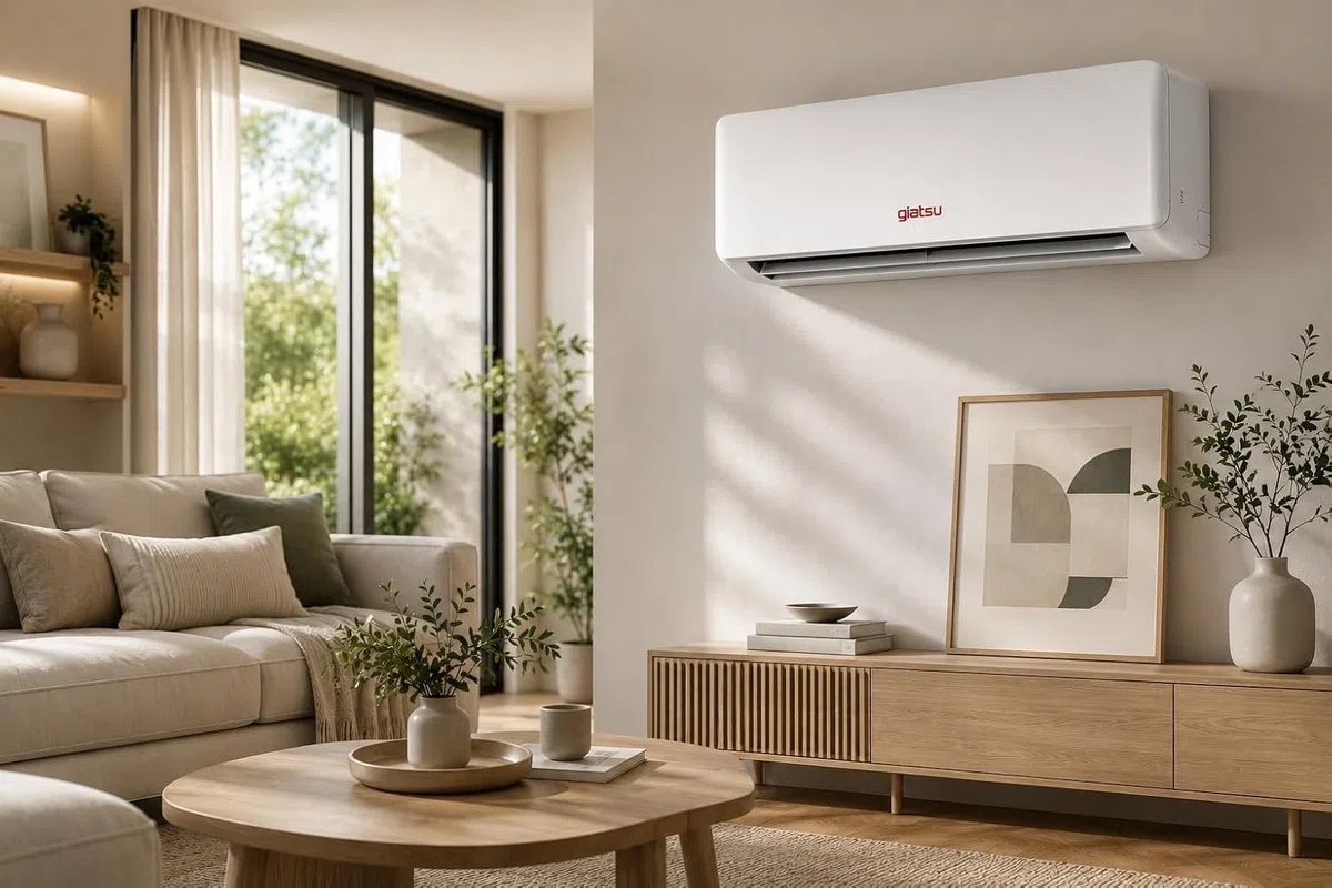 Condizionatore 9000 BTU Inverter WiFi GIATSU Sakura B – Climatizzatore Silenzioso Caldo/Freddo Pompa di Calore A++/A+ con Gas R32, Modalità Turbo, Sleep, Timer 24H, Auto Restart, Golden Fin