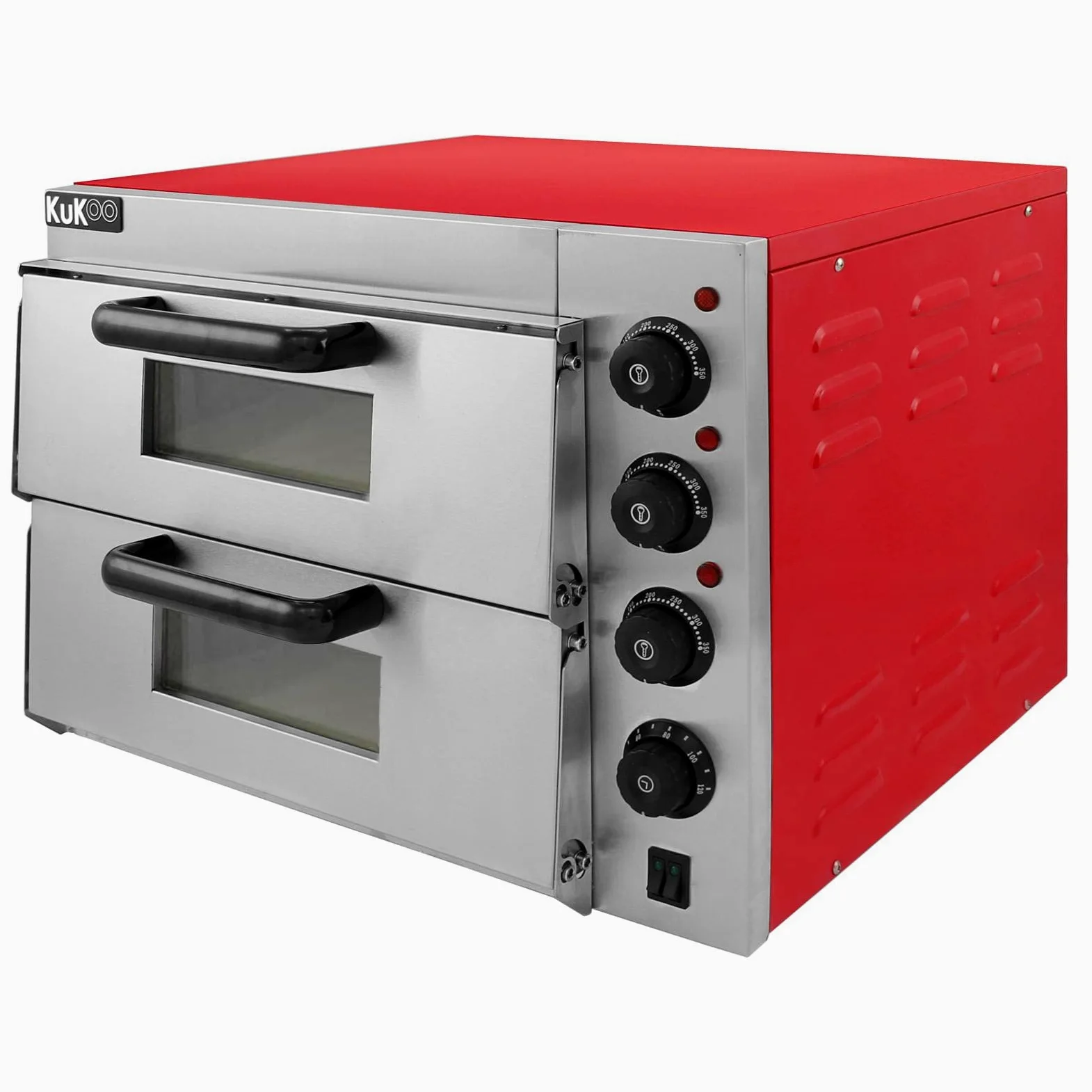 Kukoo - Forno Elettrico Professionale a Doppio Ripiano per Pizza da 40cm