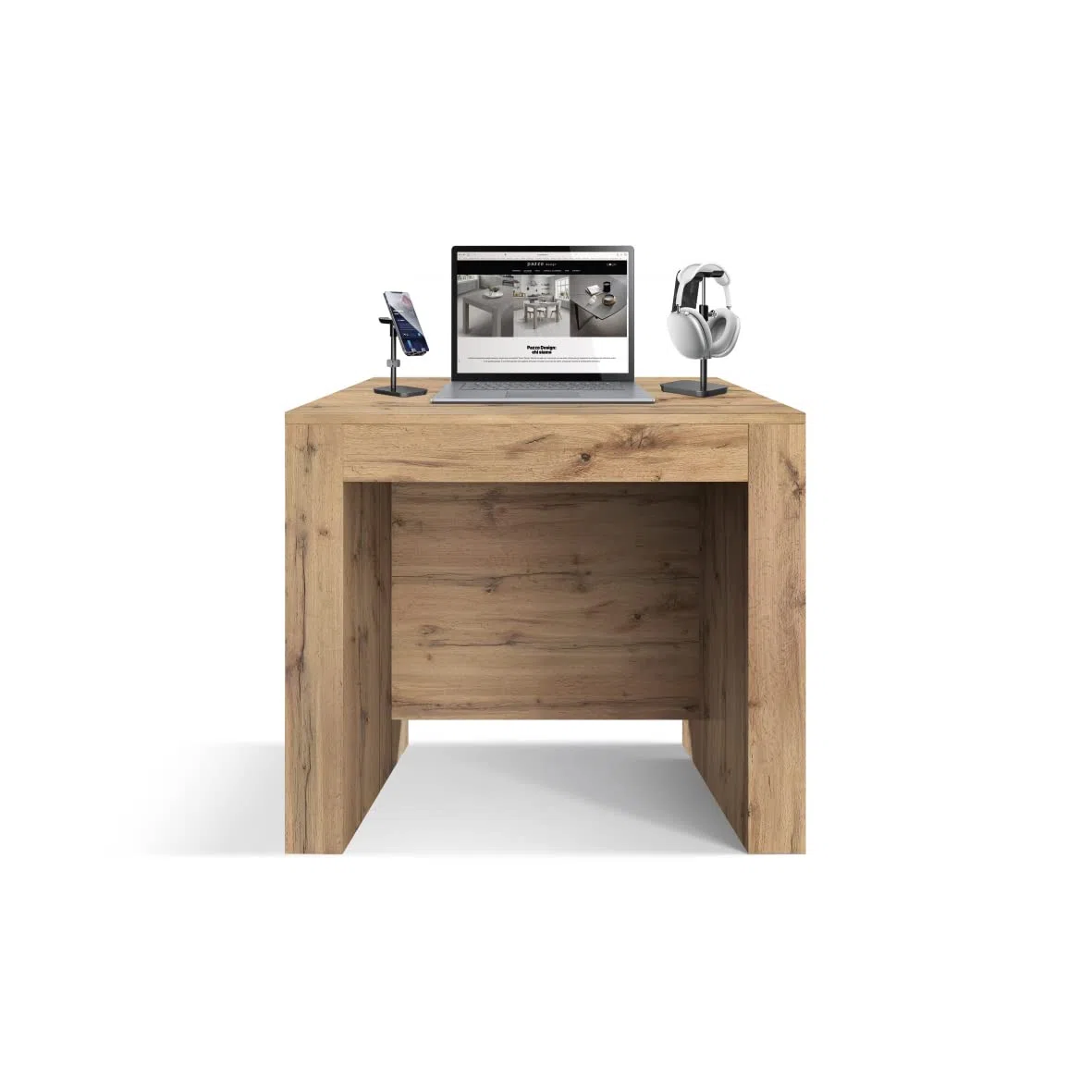 PAZZO DESIGN, Tavolo Consolle Allungabile Con Porta Prolunghe Elvire, Rovere Rustico, Fino A 12 Posti, Tavolo Consolle Cucina, Tavolo Consolle Salvaspazio, Made in Italy, Da 45 A 300 Cm - id_1931