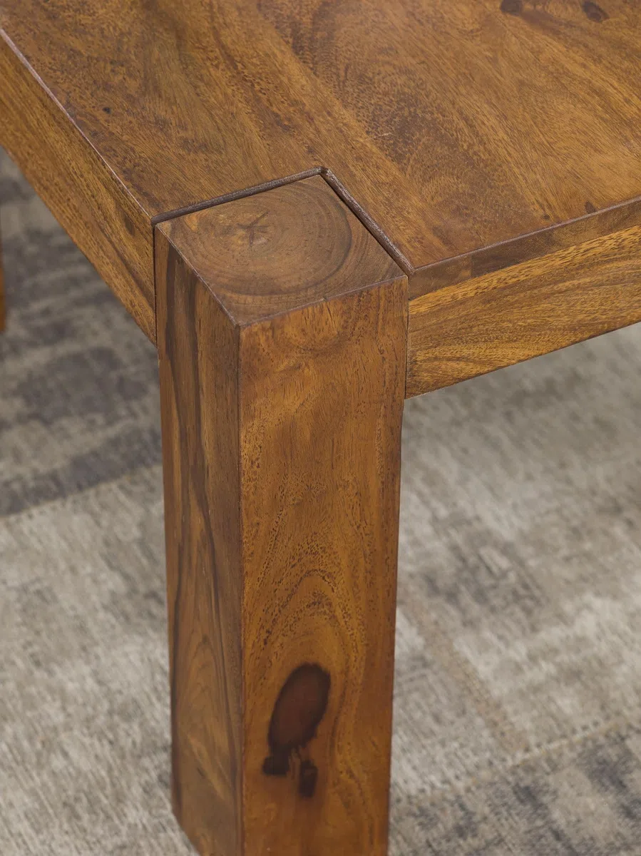 FineBuy Tavolino da caffè Legno Massello Sheesham 60 x 60 x 40 cm | Tavolino Salotto Naturale | Tavoli da Divano Design Moderno