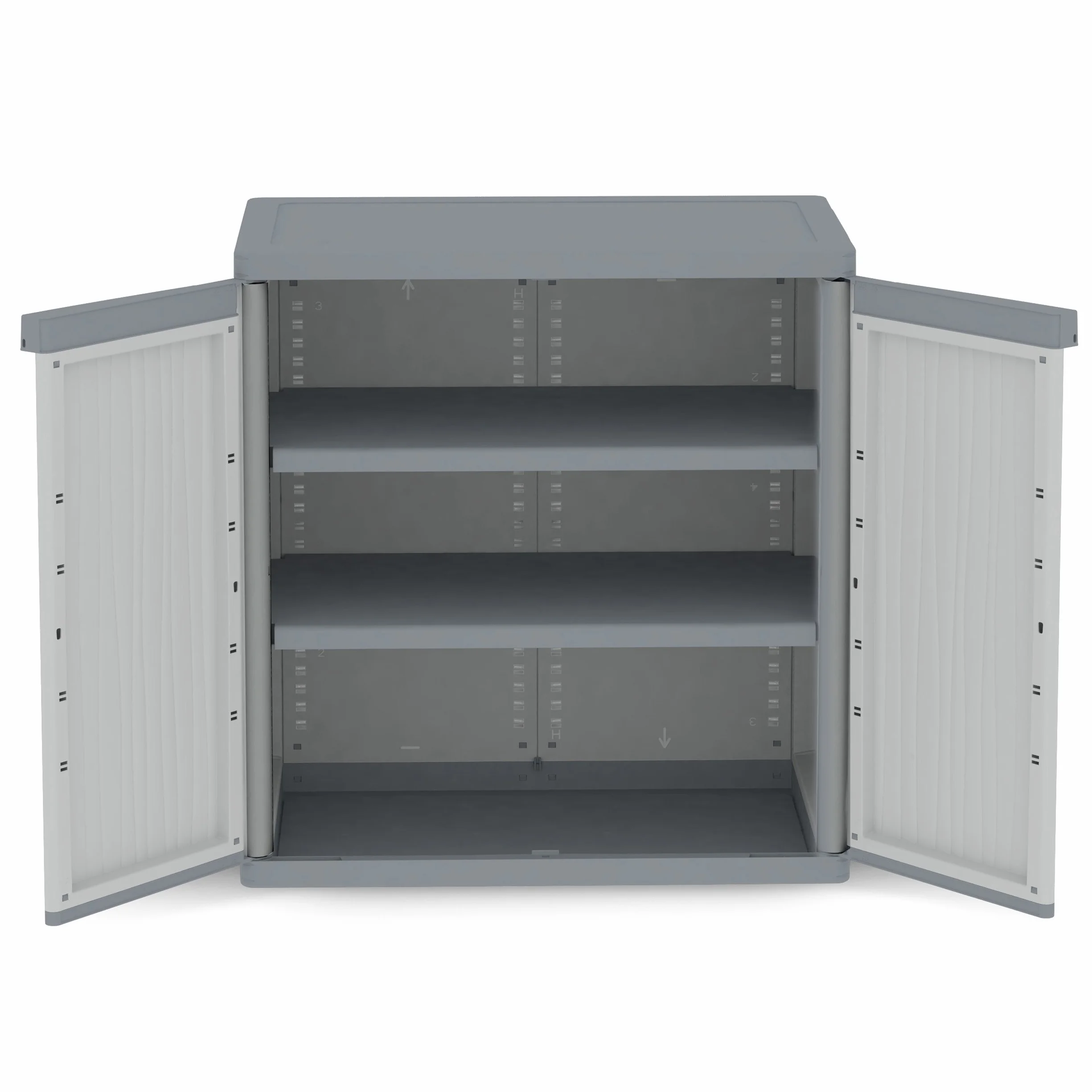 Terry, Jumbo 900 Wave, Armadio da Esterno Interno a Due Ante, 2 Ripiani Interni Regolabili. Materiale: Plastica, Dimensioni: 89,7x53,7x94,5 cm