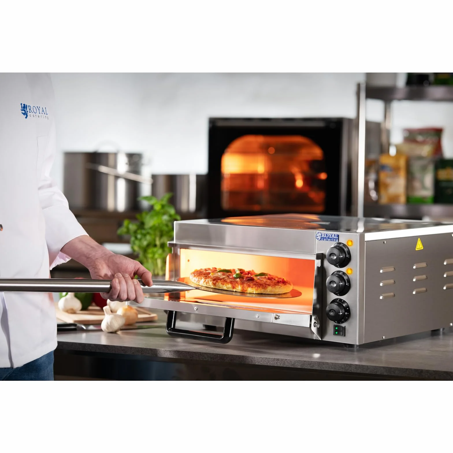 Royal Catering Forno Elettrico per Pizza Professionale RCPO-2000-1PE 1 compartimento
