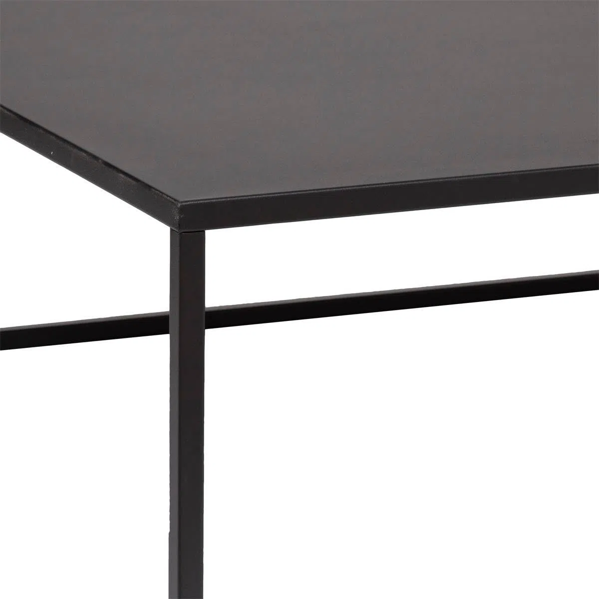 Atmosphera - Tavolino quadrato Gota, acciaio nero, 100 x 100 x 36 cm - Per soggiorno, ufficio