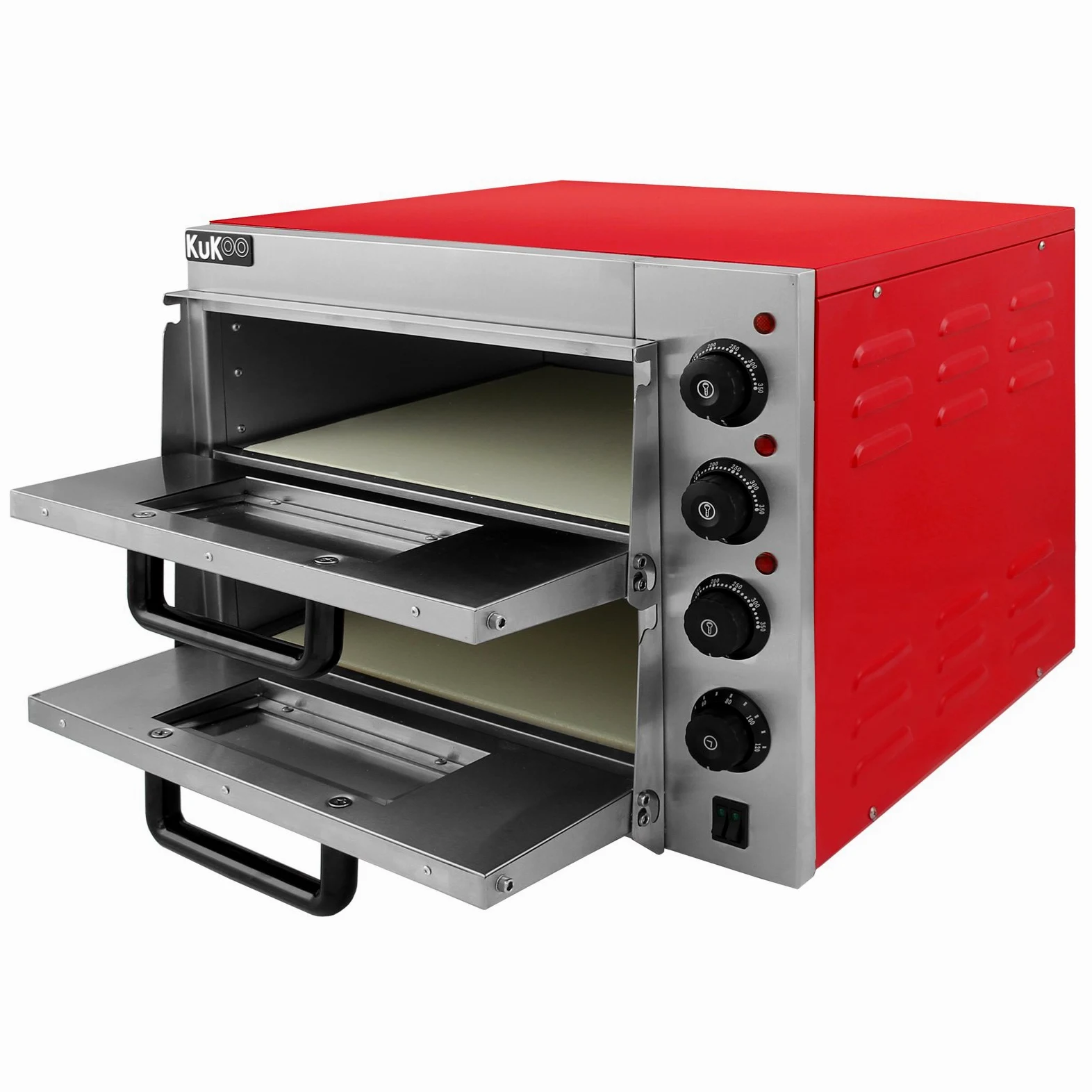 Kukoo - Forno Elettrico Professionale a Doppio Ripiano per Pizza da 40cm