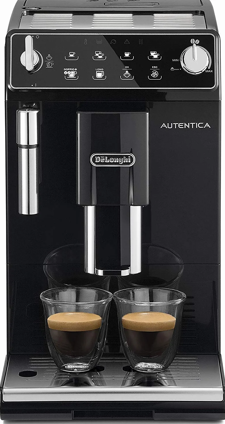 De'Longhi Autentica Perfetto ETAM29.510.B Macchina da Caffè Automatica per Espresso e Cappuccino, Caffè in Grani o in Polvere, Dimensioni compatte, Facile da utilizzare, 1.3 litri, Nero