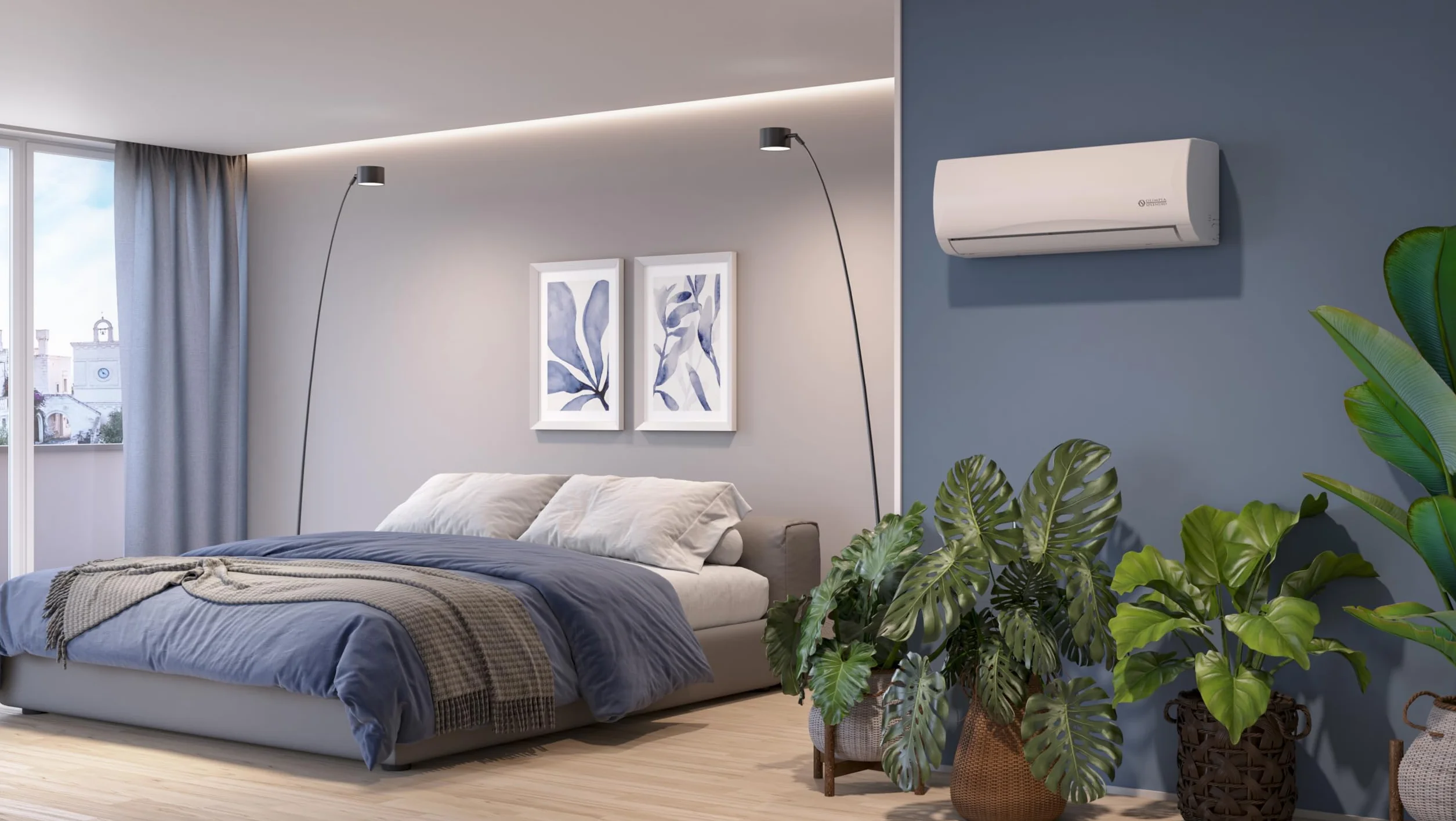 Olimpia Splendid, Mystral S1 E 12 Climatizzatore 12000 BTU / h Monosplit Inverter, Gas R32, Classe A++, Funzione Raffrescamento, Riscaldamento, Deumidificazione e Ventilazione, Wifi Integrato
