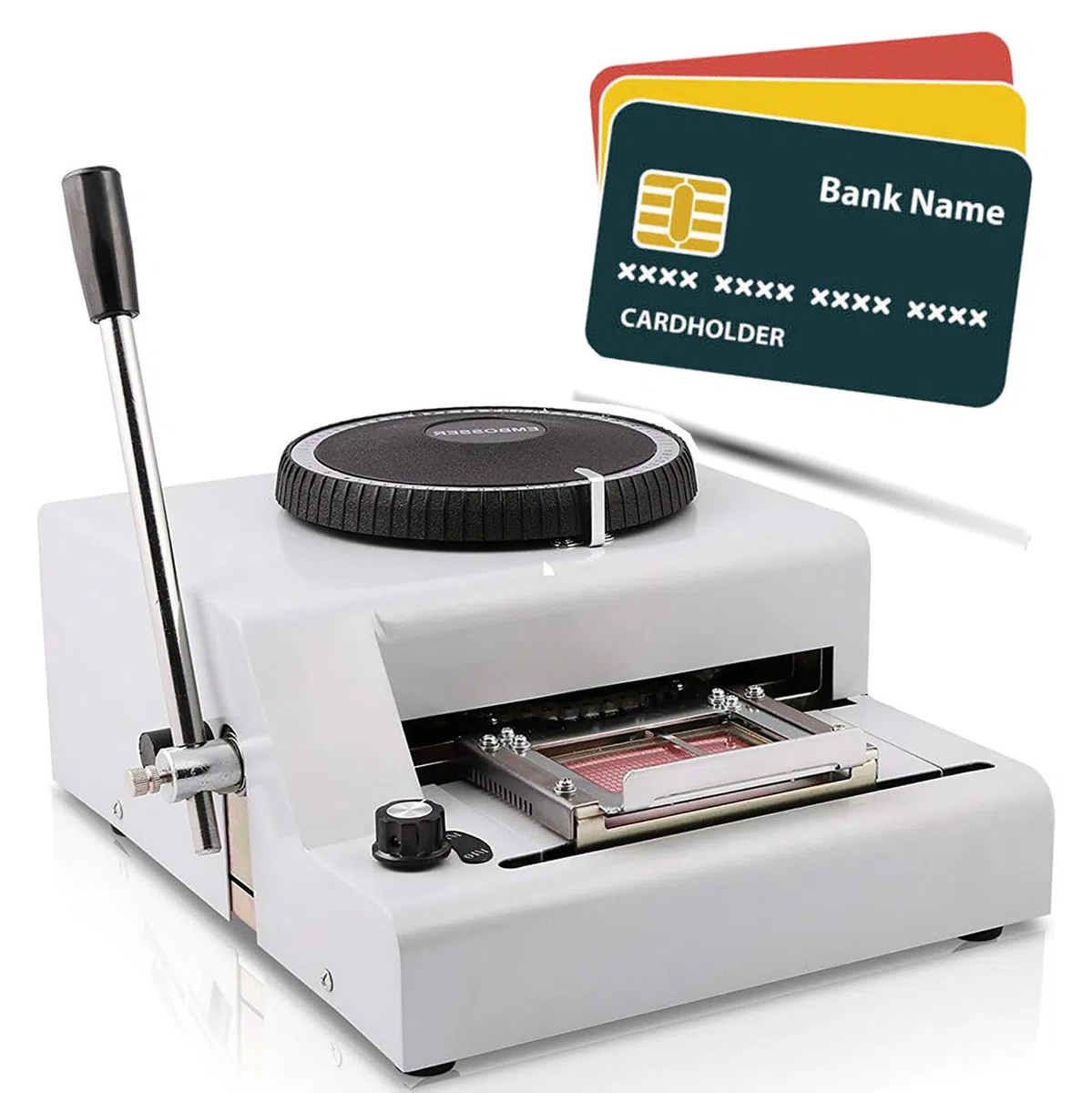 Stampante per Carte in PVC, 72 Caratteri, Macchina per Stampa Manuale, Stampante per Carte Regalo, Stampante per Timbratura Tipografica