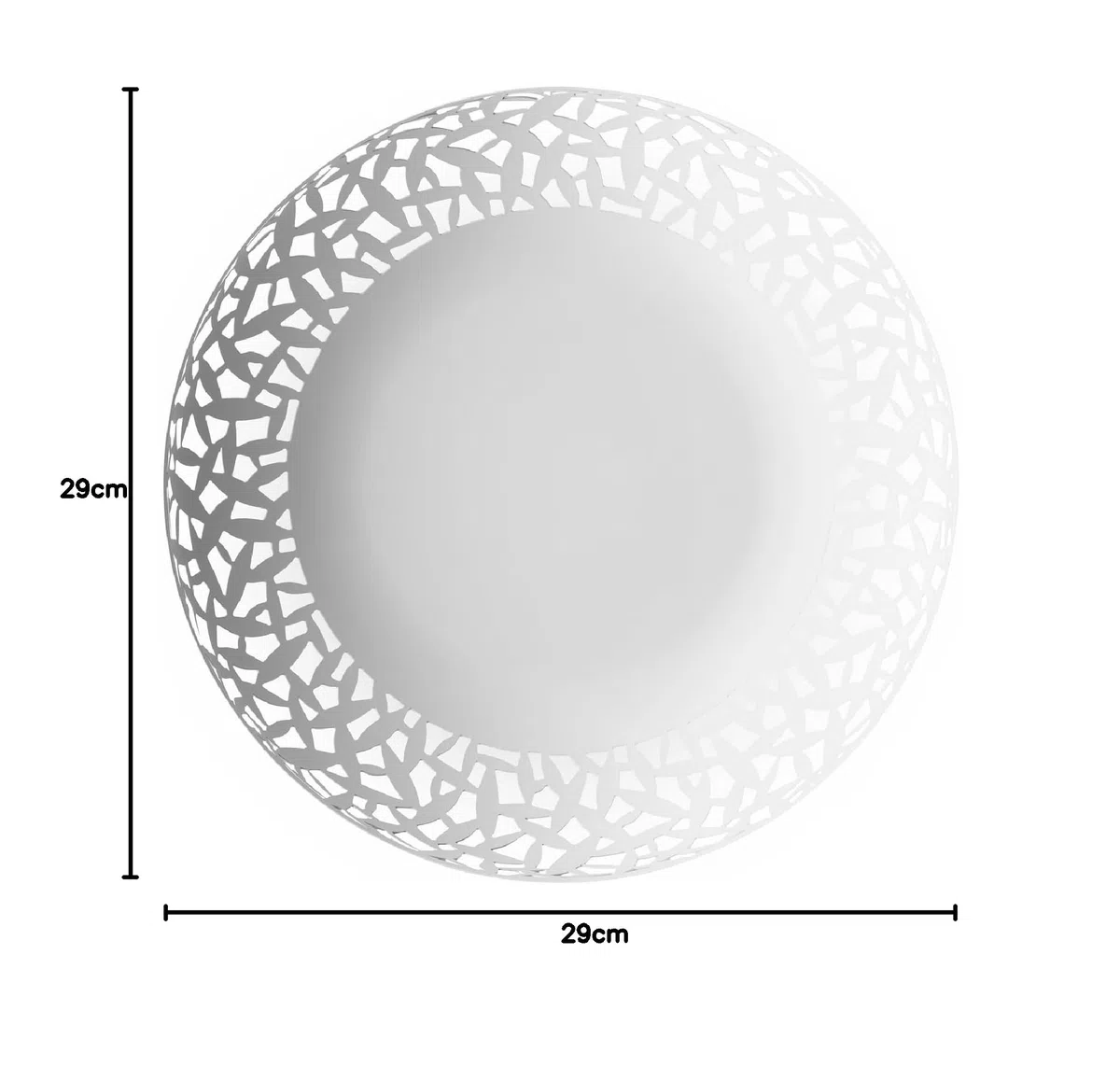 Alessi Cactus MSA04/29 W Centrotavola Portafrutta Traforato di Design, in Acciaio Colorato con Resina, Bianco