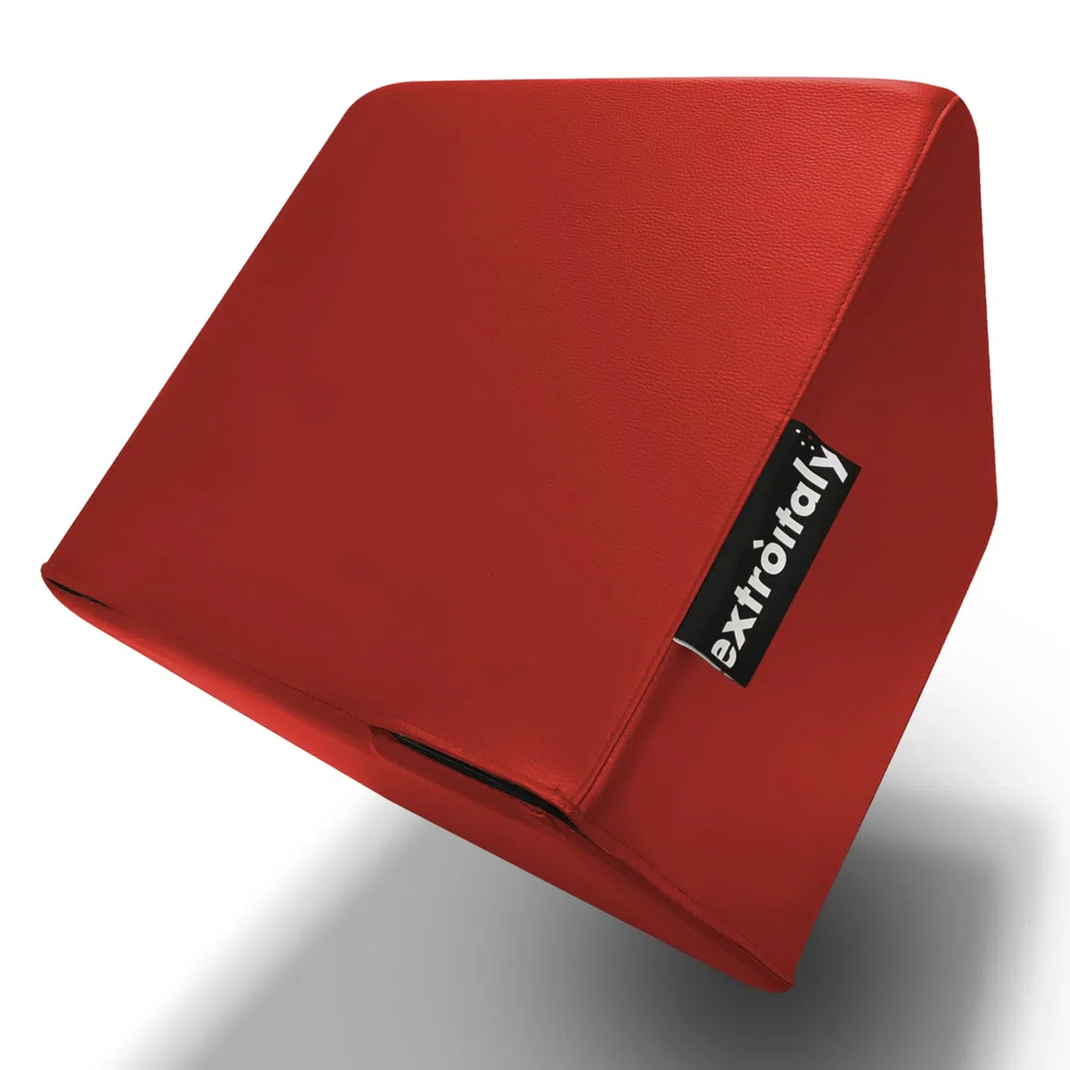 CUBO POUF ECOPELLE ROSSO MIS. 45X45 H.45 SFODERABILE SFODERABILI STRUTTURA INTERNA IN POLIURETANO ESPANSO DA SEDUTA