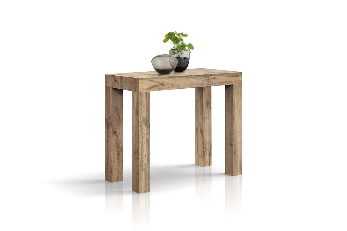 PAZZO DESIGN Tavolo Consolle Allungabile Doris, Rovere Rustico, Fino A 12 Posti, Cucina, Salvaspazio, Made in Italy, Da 45 A 300 Cm - id_1876