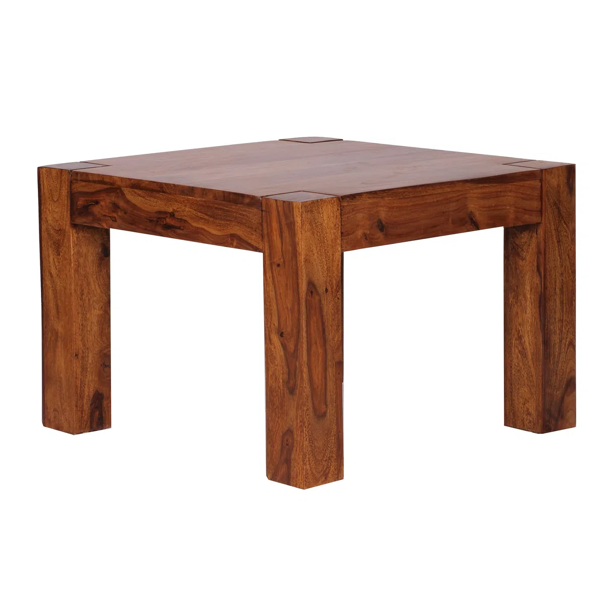 FineBuy Tavolino da caffè Legno Massello Sheesham 60 x 60 x 40 cm | Tavolino Salotto Naturale | Tavoli da Divano Design Moderno