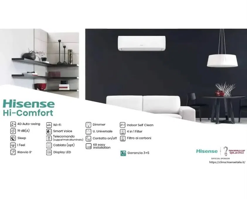 Climatizzatore Hi Comfort Hisense da 12000 btu inverter CF35MR04G in A++ Wifi