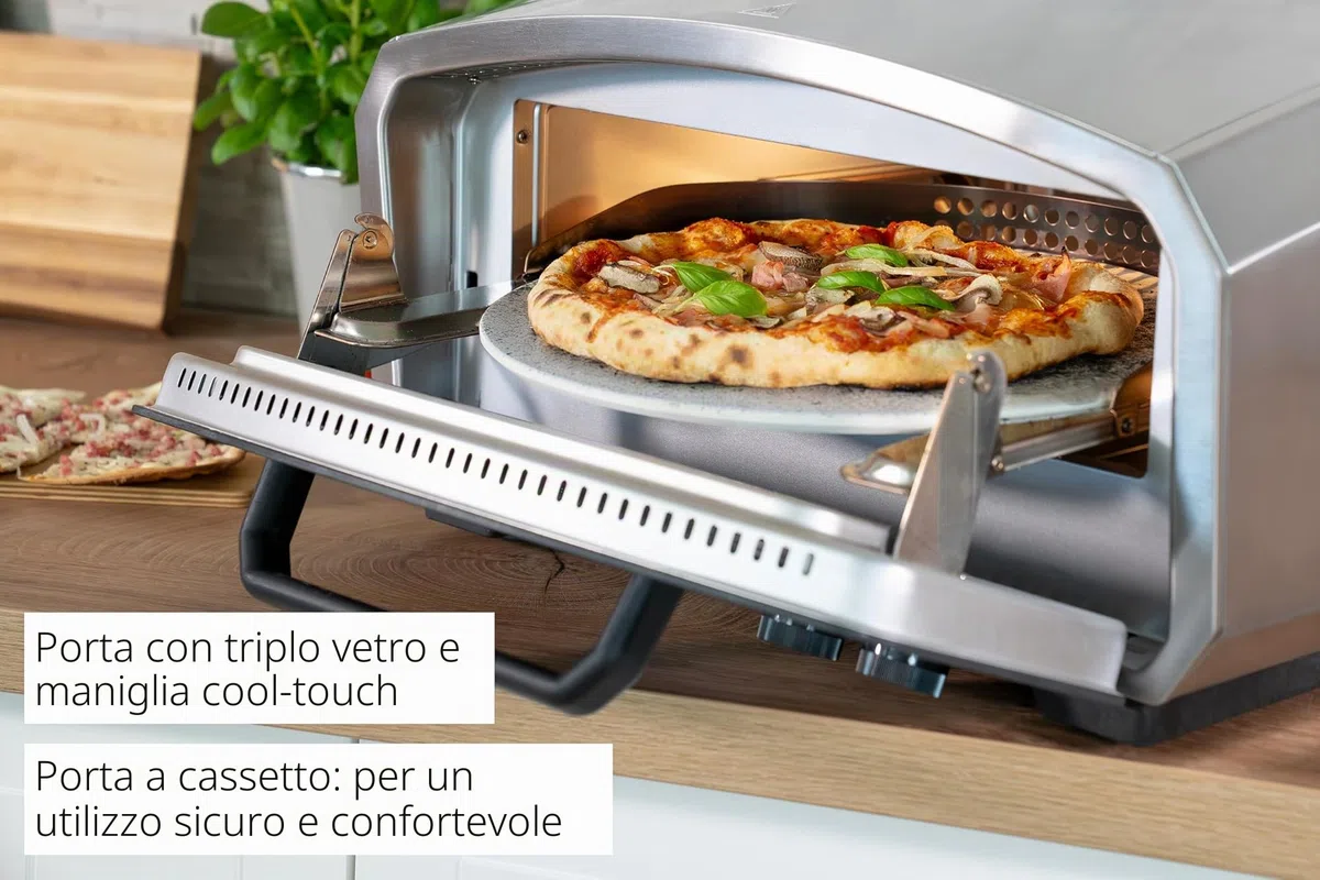 Unold 68916 Pizzaofen Enzo Inkl. Pizzastein, 500?c (68916)